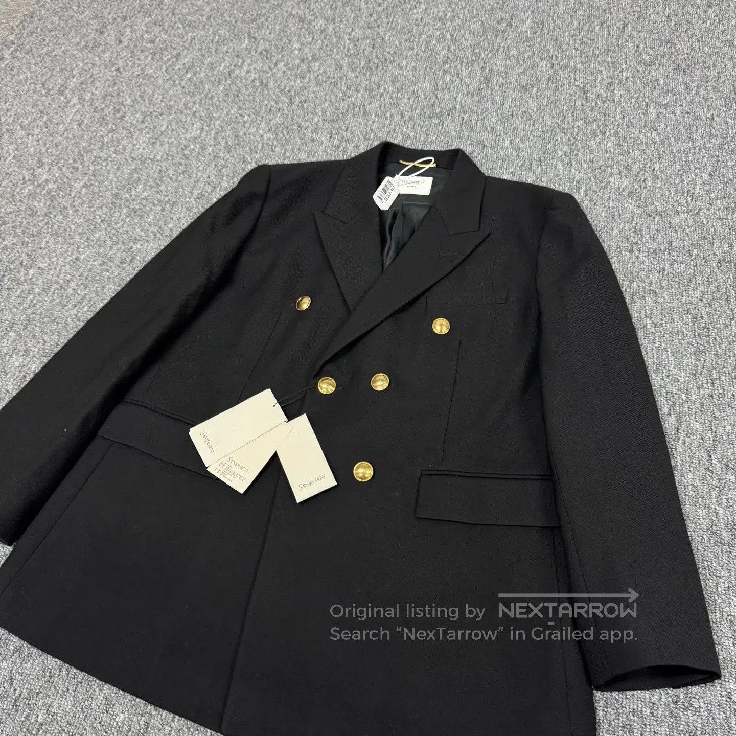 Saint Laurent Paris Saint Laurent Paris size 42 Golden double-breasted button-d Size XL / US 12-14 / IT 48-50 - 4 Thumbnail