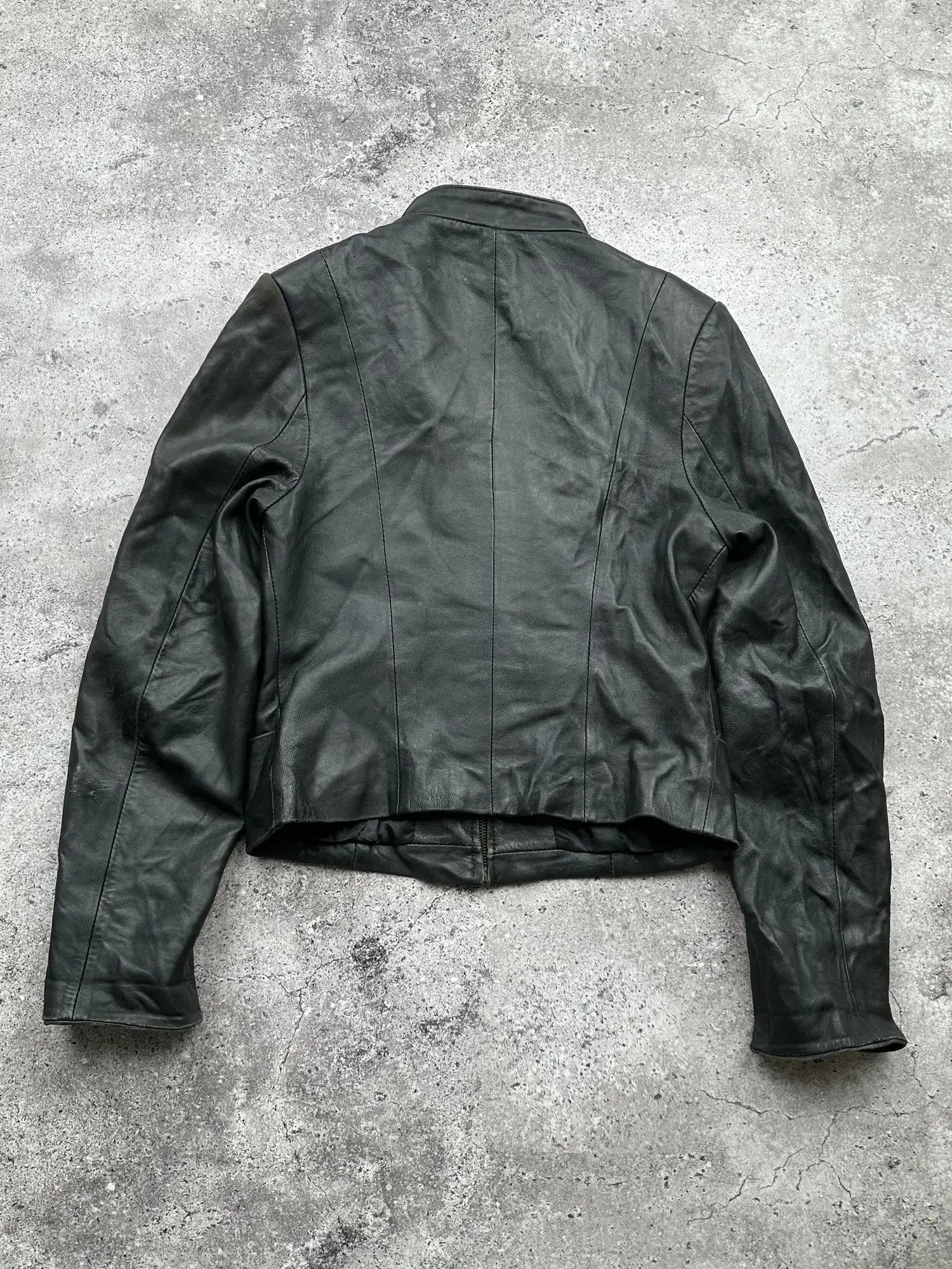 Vintage Vintage Cropped Leather Jacket C389(V7) Size S / US 4 / IT 40 - 8 Thumbnail