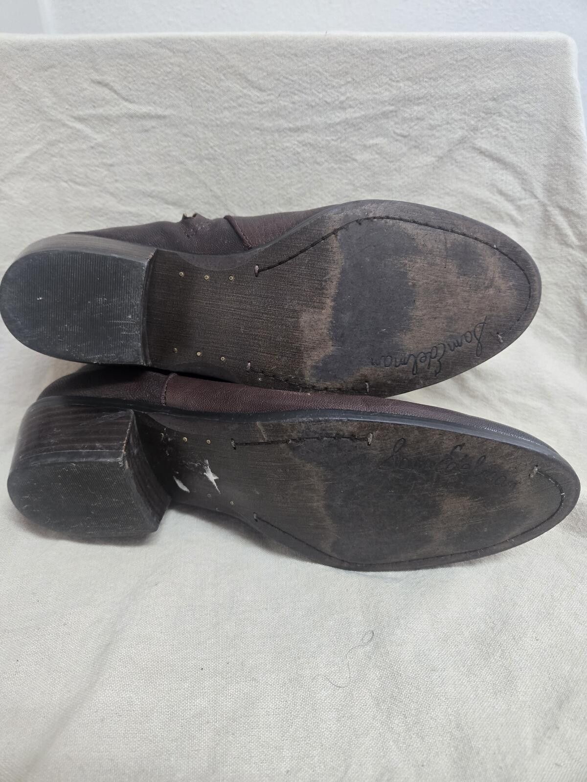 Other Sam Edelman Leather Ankle Booties Brown Sz 12 Low Block Heel Size US 12 / IT 42 - 5 Thumbnail