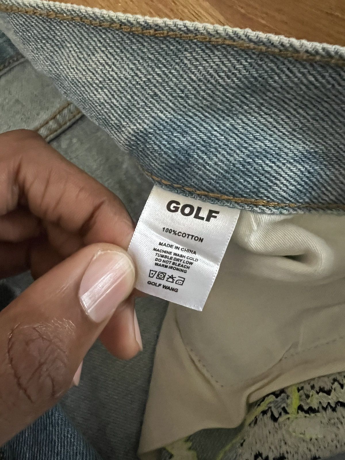 Golf Wang × Tyler The Creator golf biohazard denim jeans Size US 34 / EU 50 - 5 Thumbnail