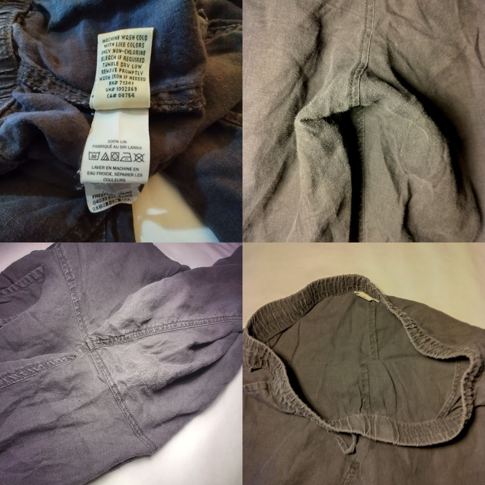 Vintage VINTAGE L.L. Bean Women's Pants Size 8 Linen Gray Straight Fit Casual Workwear Spring Summer Size 30" / US 8 / IT 44 - 8 Thumbnail