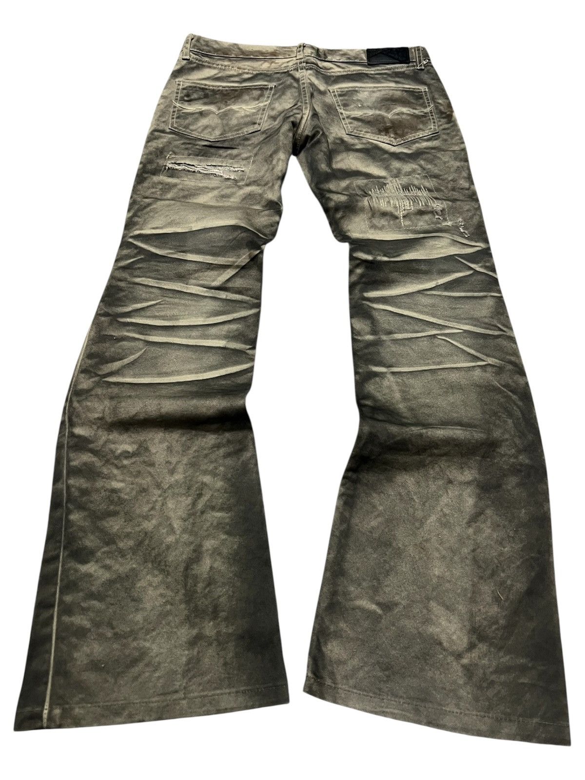 GOSTAR DE FUGA Fuga Distressed Mudwash Flared Pants Size US 30 / EU 46 - 2 Thumbnail