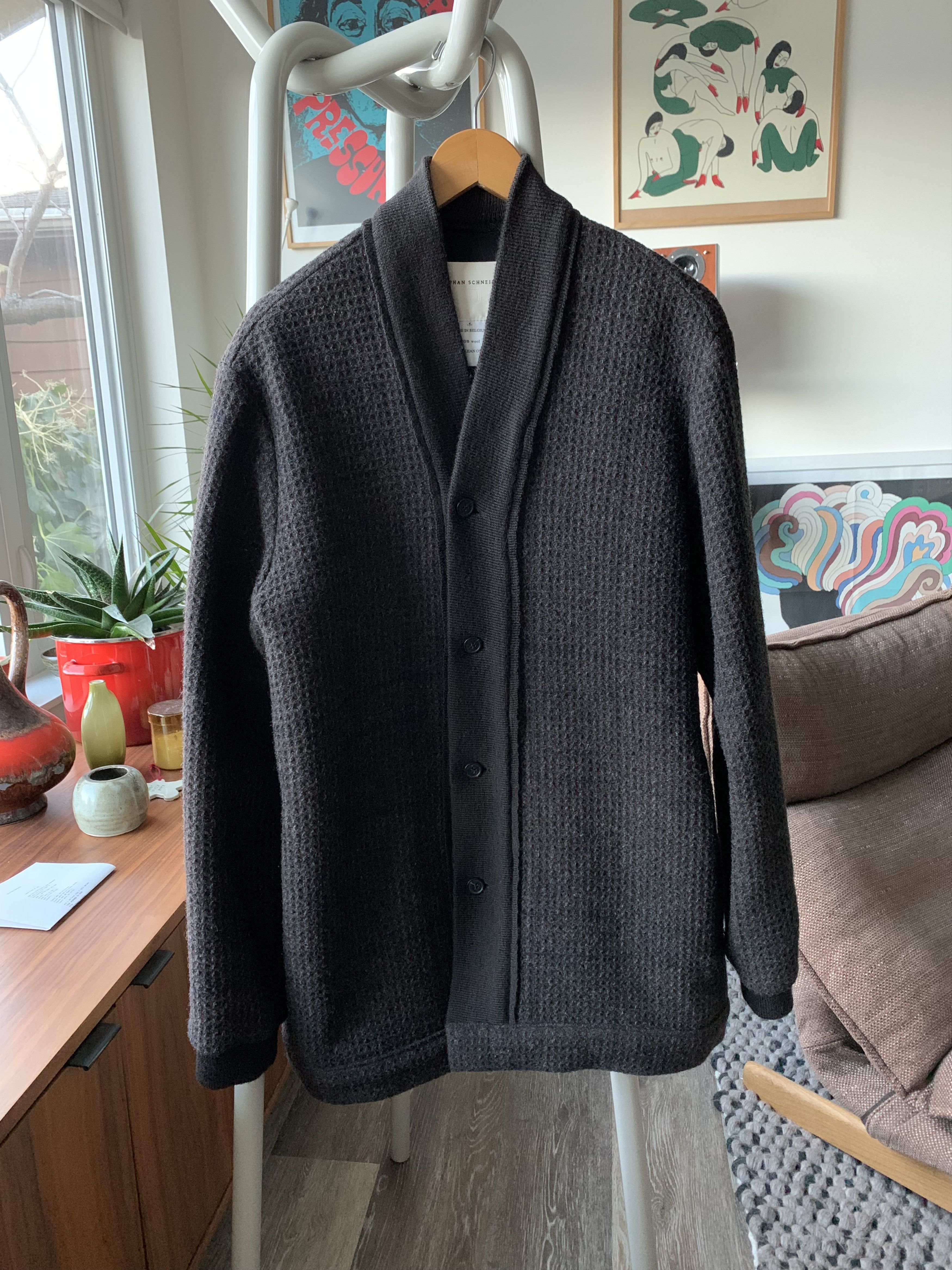 image of Stephan Schneider Private Jacket - Brown Wool, Men's (Size Medium)