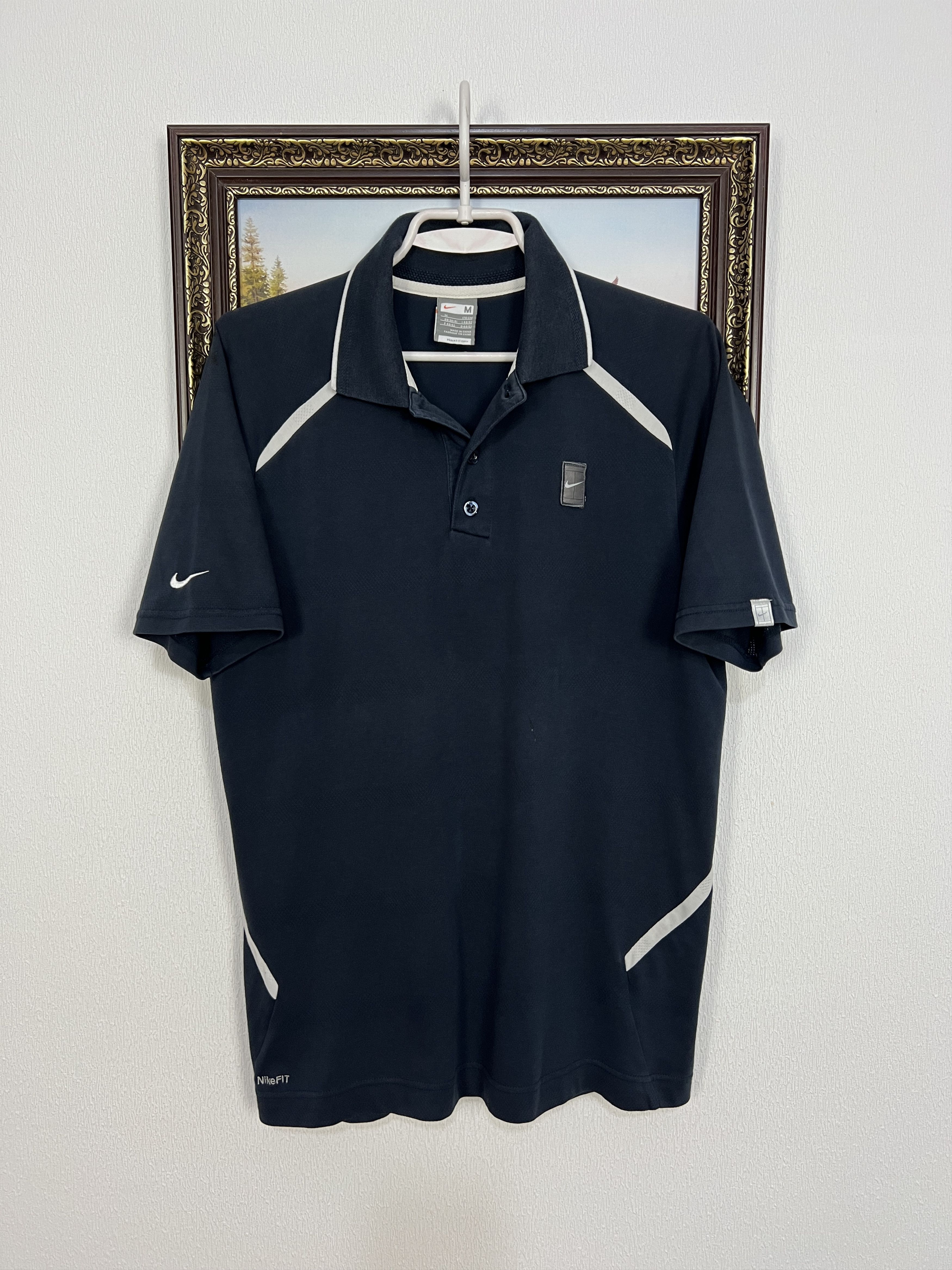 Nike Vintage Court Agassi Polo Tennis Shirt Jersey Trikot Rare Size US M / EU 48-50 / 2 - 1 Thumbnail