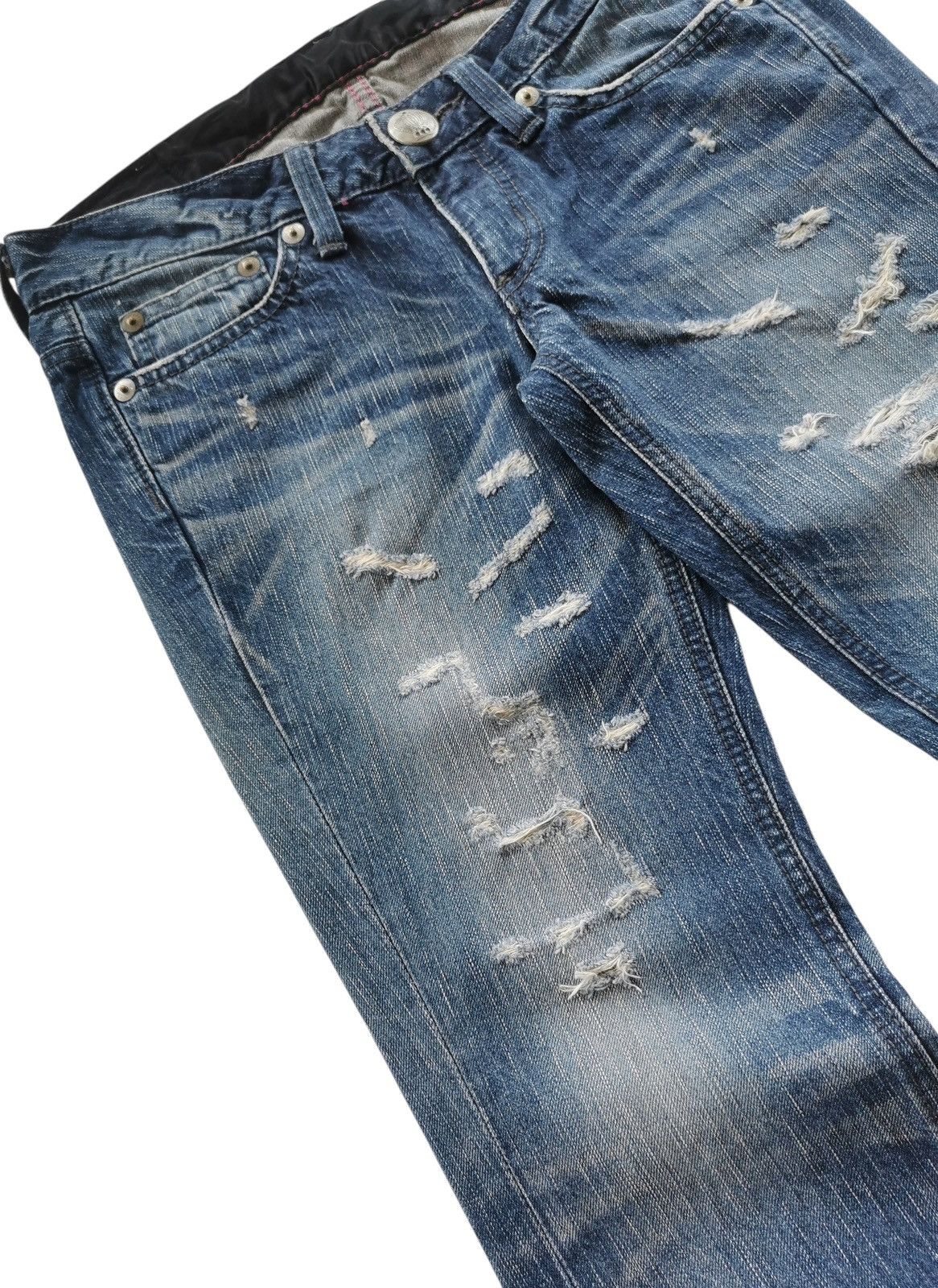 Tornado Mart Edwin Distressed Crash Denim Size 29" - 5 Thumbnail