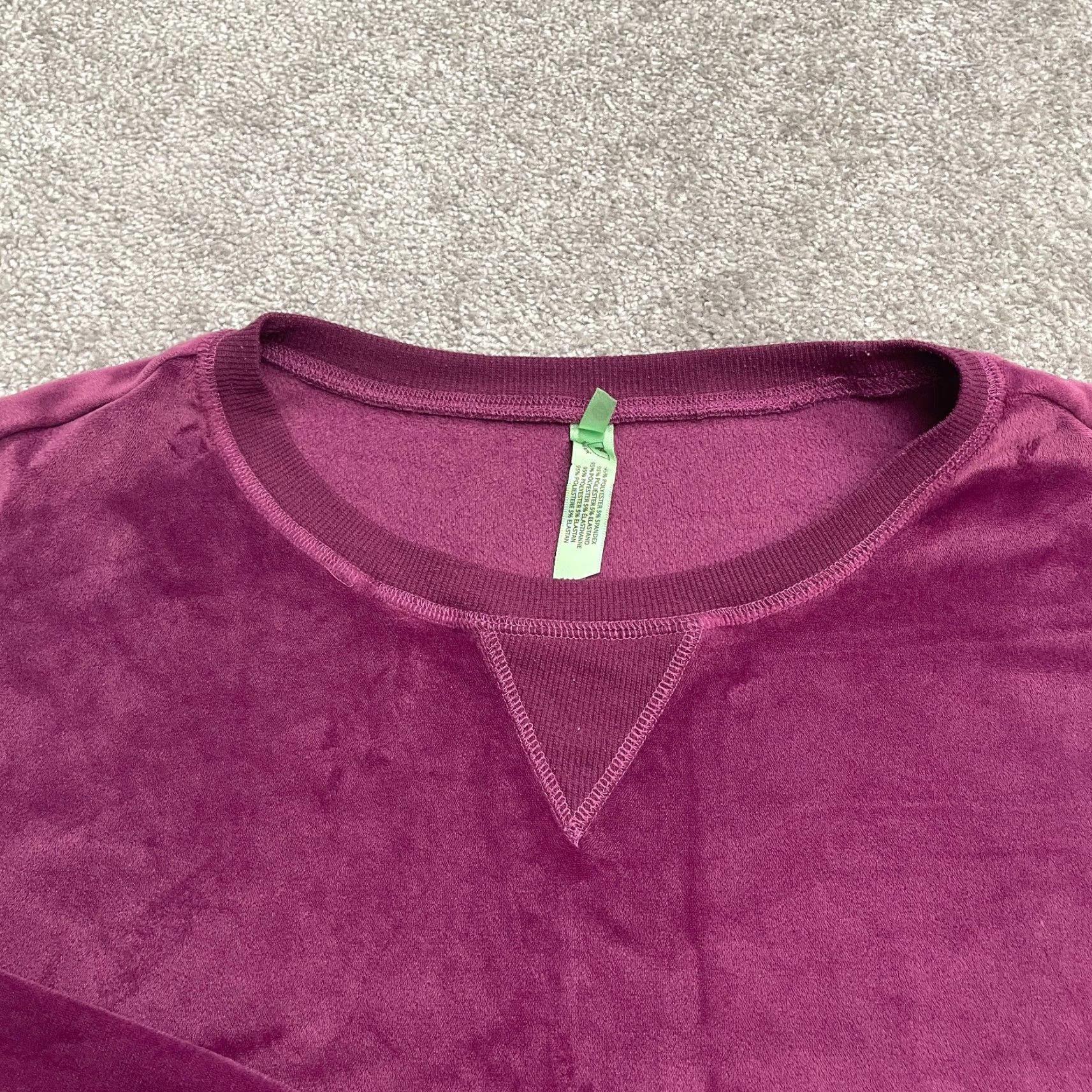Vintage Honeydew Velour Pullover Sweatshirt Womens XL Purple Round Neck Casual Outdoor Size XL / US 12-14 / IT 48-50 - 3 Thumbnail