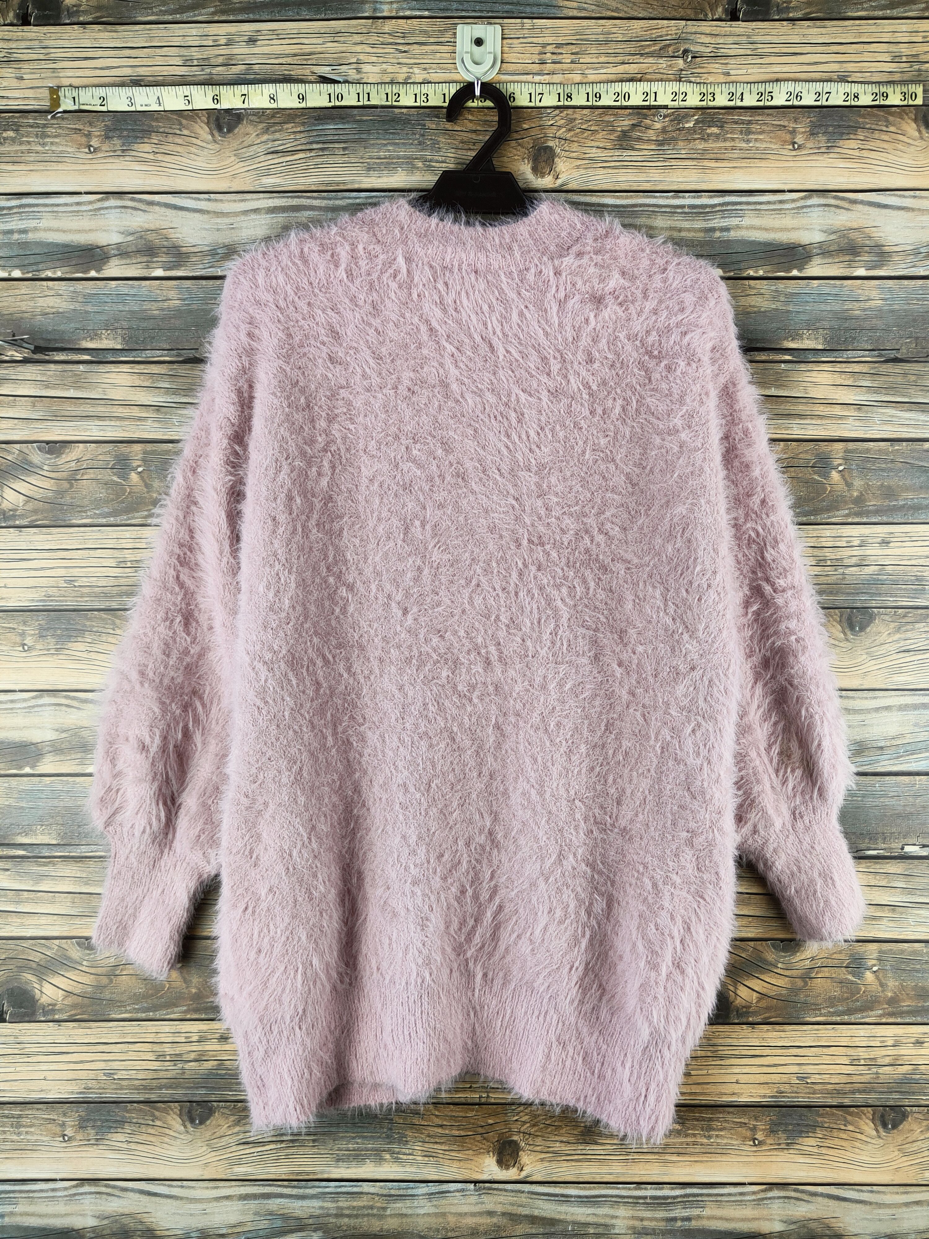 Japanese Brand DL GU Pink Fur Mohair shaggy Knitwear Cardigan #46-997 Size M / US 6-8 / IT 42-44 - 7 Thumbnail