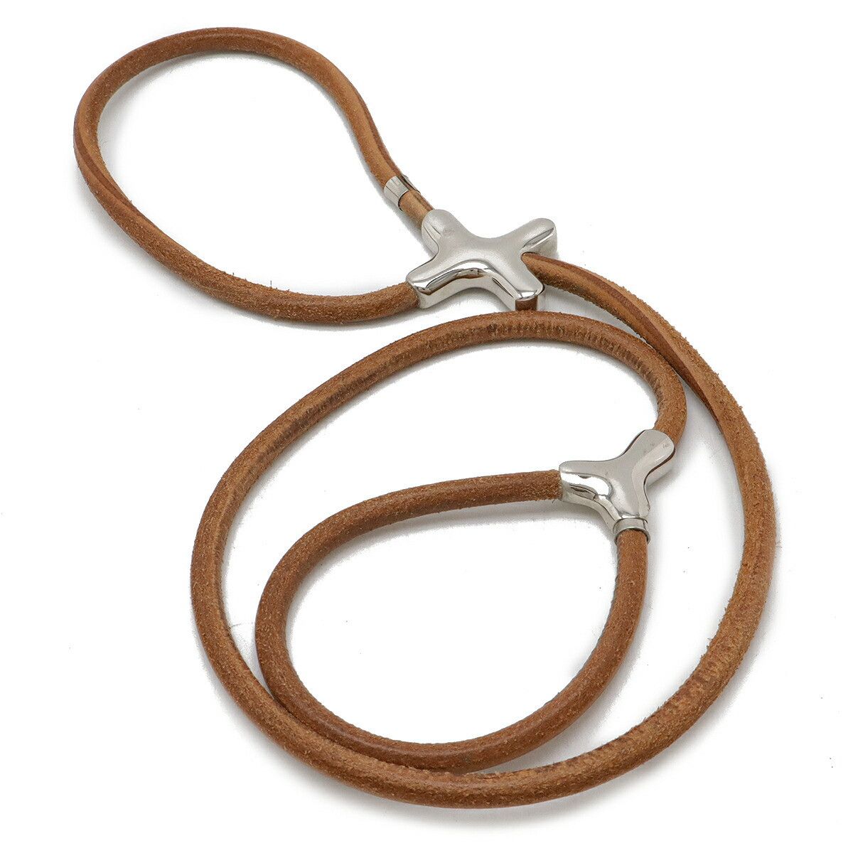 Hermes Hermes Heracreed Leather Metal Dog Lead Collar 2way Leather