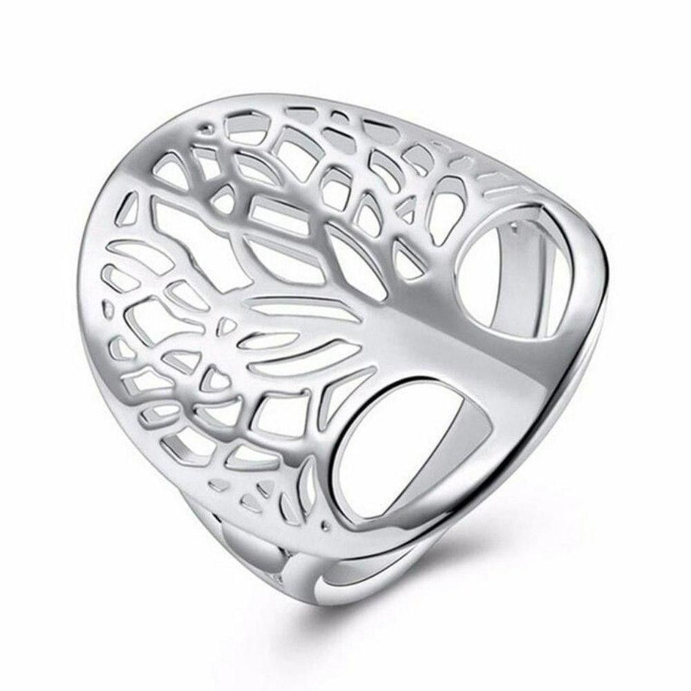 Designer 925 Sterling Silver Tree Of Life Hollow Ring - Size 6 Size ONE SIZE - 4 Thumbnail