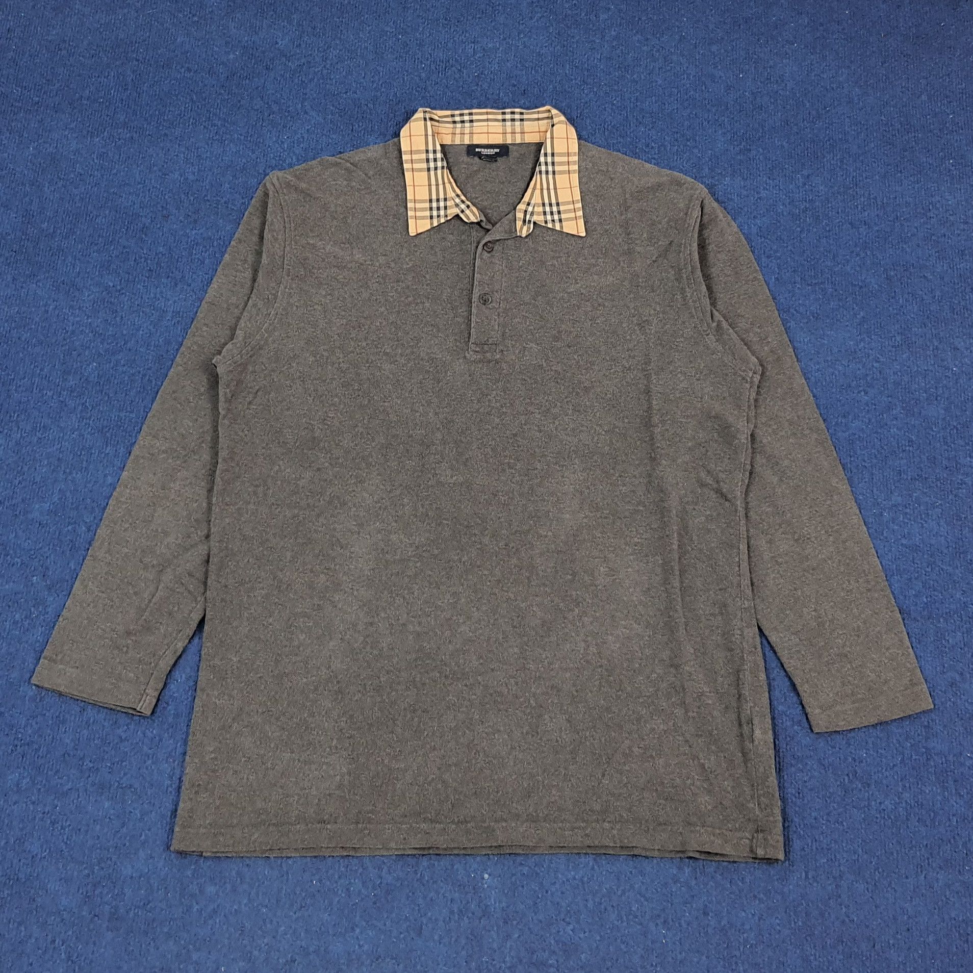 Burberry × Vintage Vintage Burberry London Nova Check Designer Polo Shirt Size US L / EU 52-54 / 3 - 1 Thumbnail