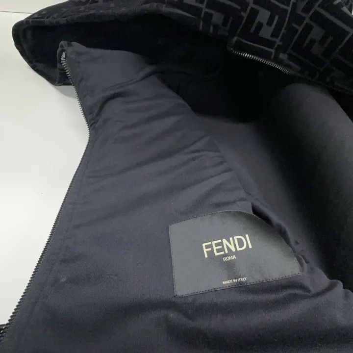 Fendi Fendi SS21 Logo Print Black Sports Jacket -2507 Size US L / EU 52-54 / 3 - 6 Thumbnail
