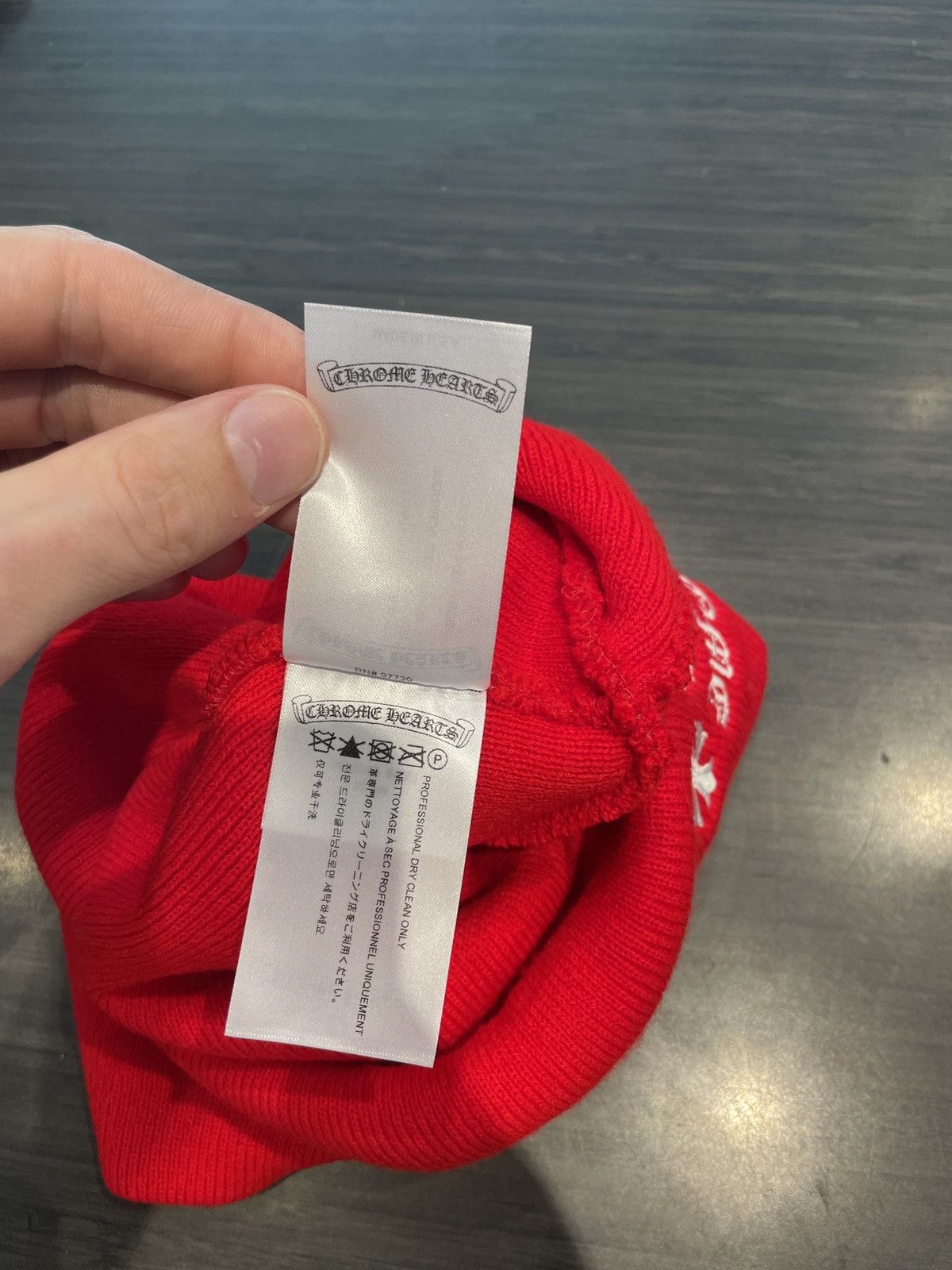 Chrome Hearts Chrome Hearts Beanie Red Size ONE SIZE - 4 Thumbnail