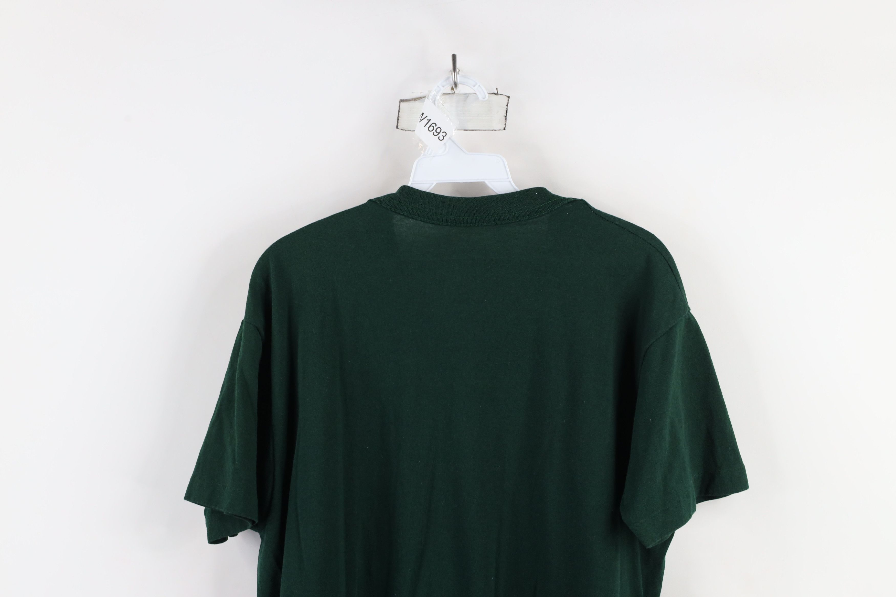 Vintage Vintage 90s Streetwear Pocket T-Shirt Hunter Green USA Size US XL / EU 56 / 4 - 8 Thumbnail