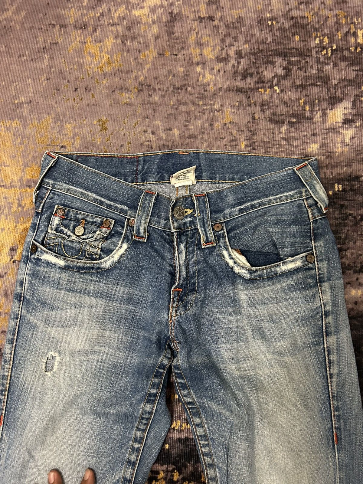 True Religion Vintage True Religion Distressed Flare Jeans Size US 31 - 10 Thumbnail