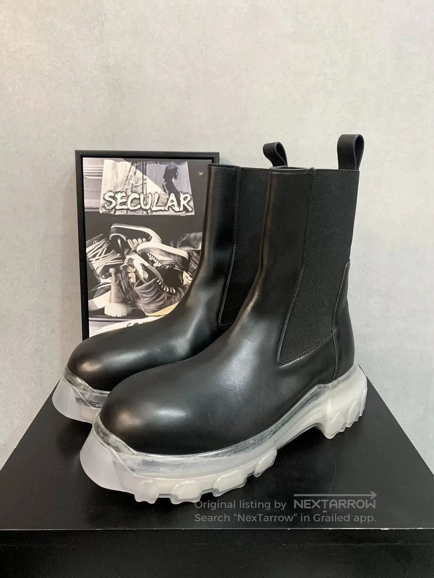 Rick Owens Rick Owens Tractor High-Top Leather Boots. Size US 9 / EU 42 - 3 Thumbnail