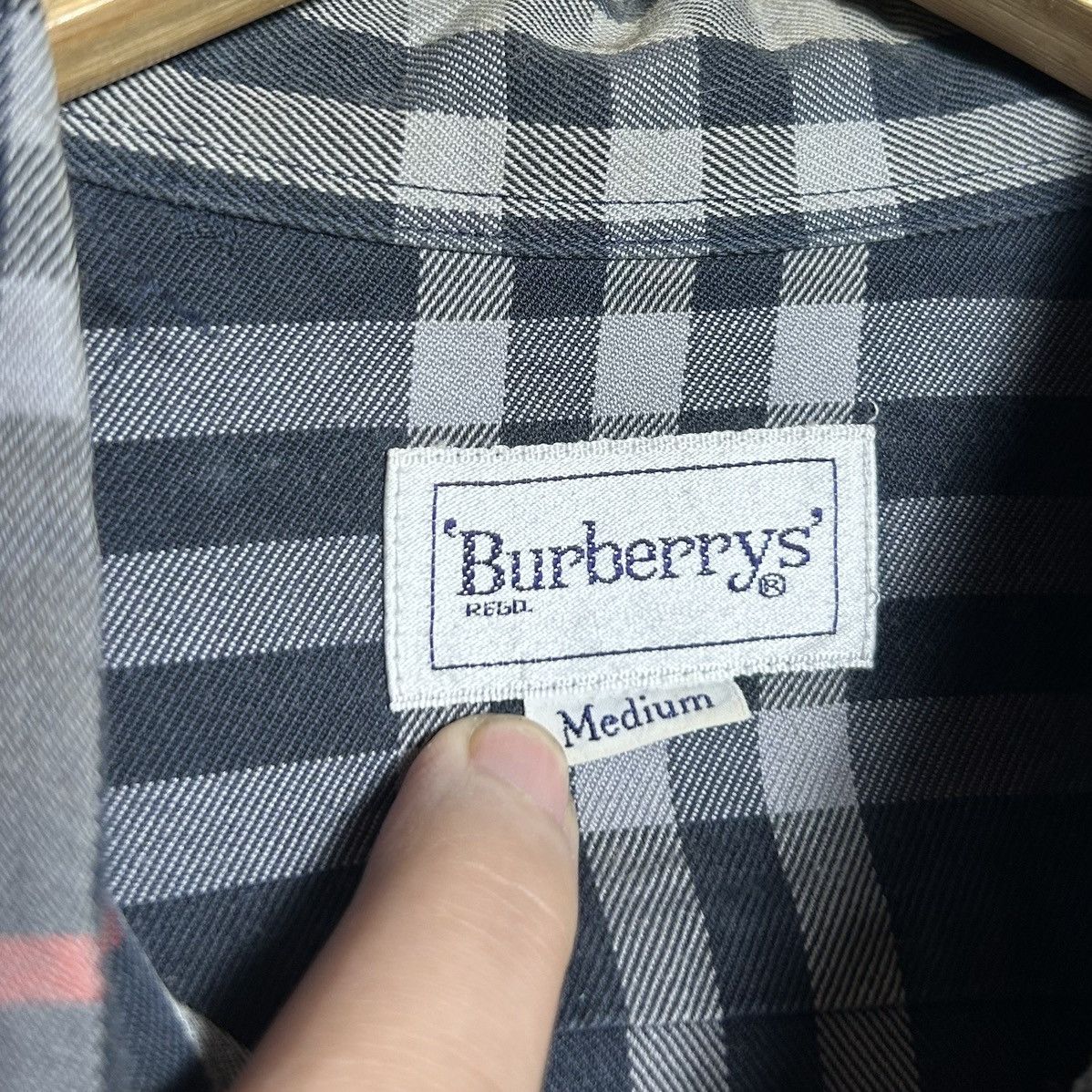 Burberry × Vintage Vintage Burberrys Black Label Nova Check Logo Monogram Shirt Size US M / EU 48-50 / 2 - 7 Thumbnail