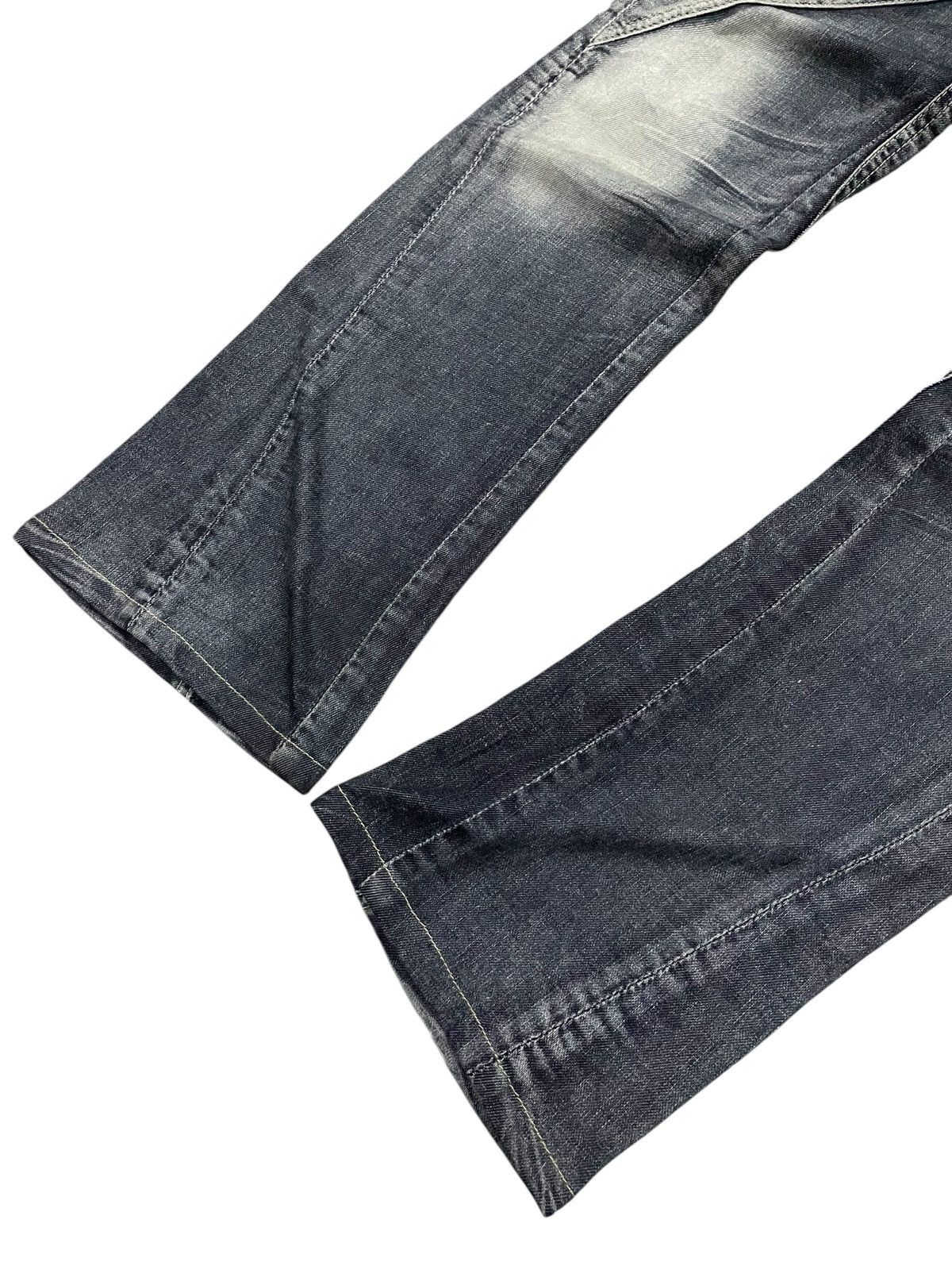 Tete Homme × Tornado Mart Michel Klein Japan Panel Spiral Flared Denim Jeans Size US 30 / EU 46 - 5 Thumbnail