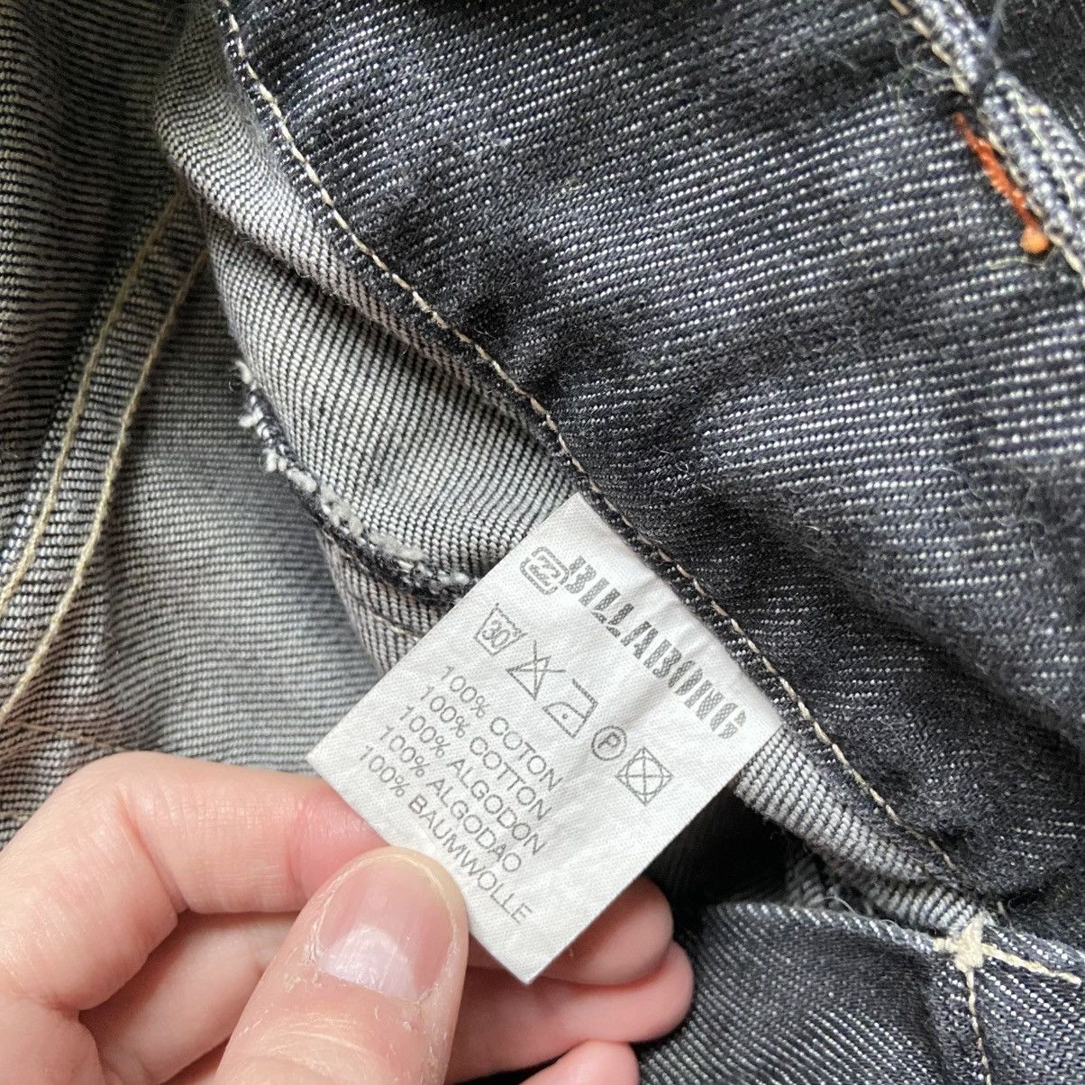 Miss Sixty 📌 Vintage Crazy Billabong Surf Y2K Denim Mini Skirt Size 32" / US 10 / IT 46 - 8 Thumbnail
