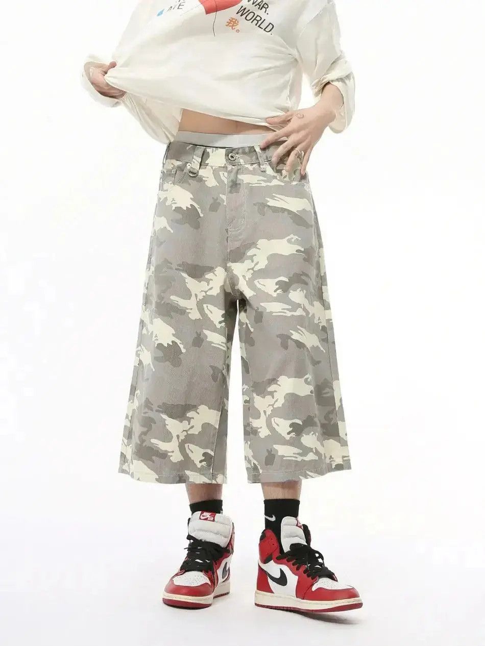 Japanese Brand Retro high street camouflage denim shorts Size US 32 / EU 48 - 2 Thumbnail