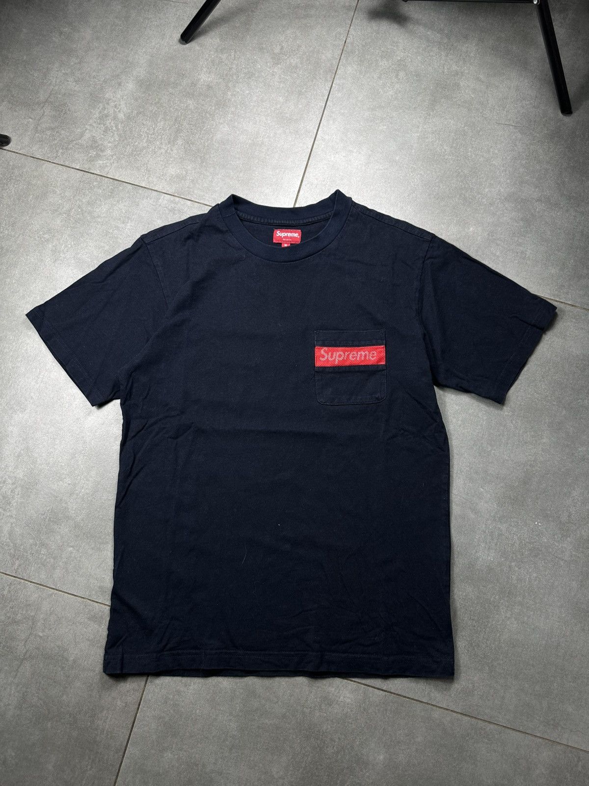 黒XL Supreme 19SS mesh Stripe Pocket Tee Supreme - シュプリーム