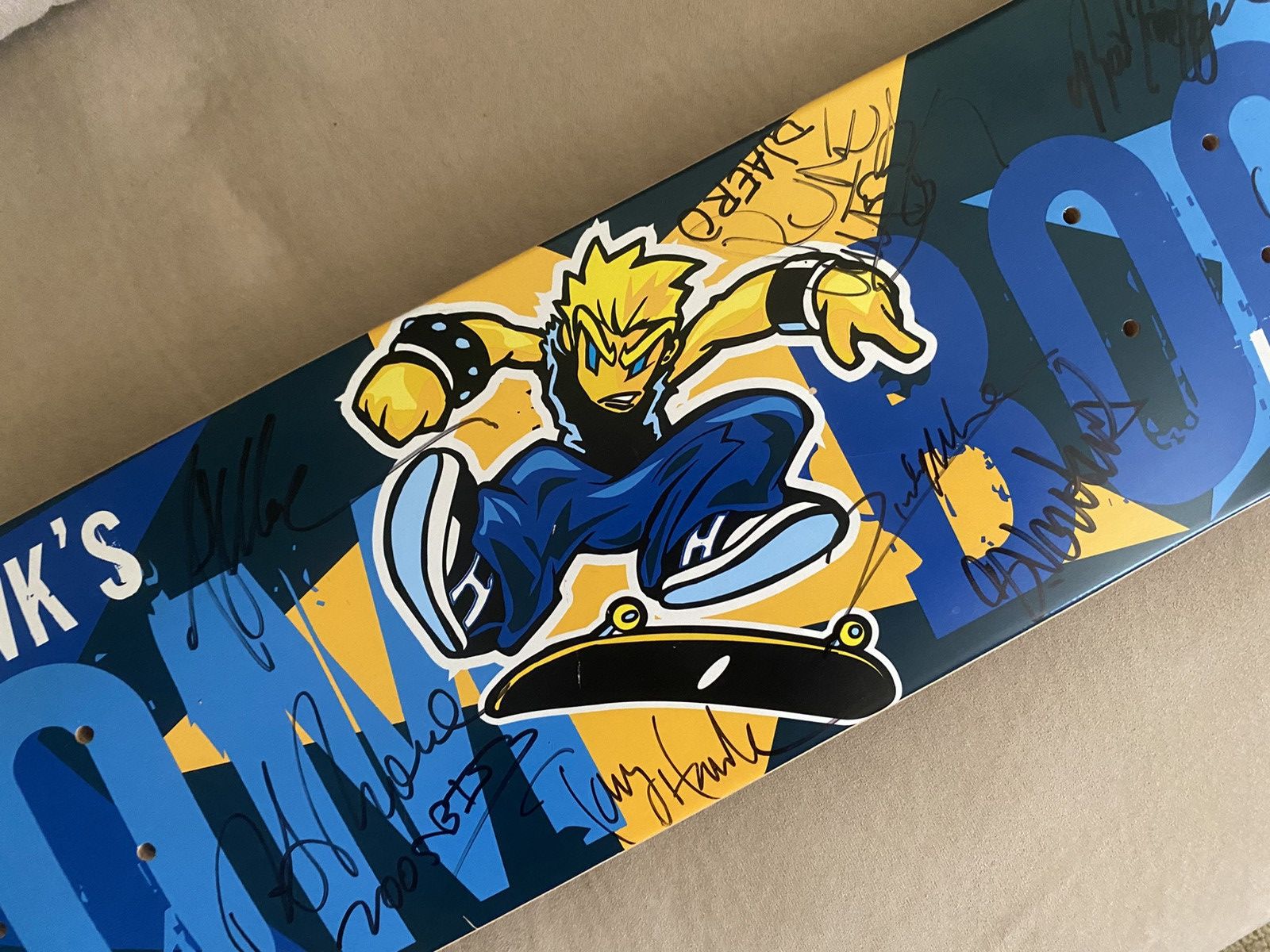 Tony Hawk Autographed 2000’s Tony Hawk Boom Boom HuckJam Skate Deck Size ONE SIZE - 5 Thumbnail