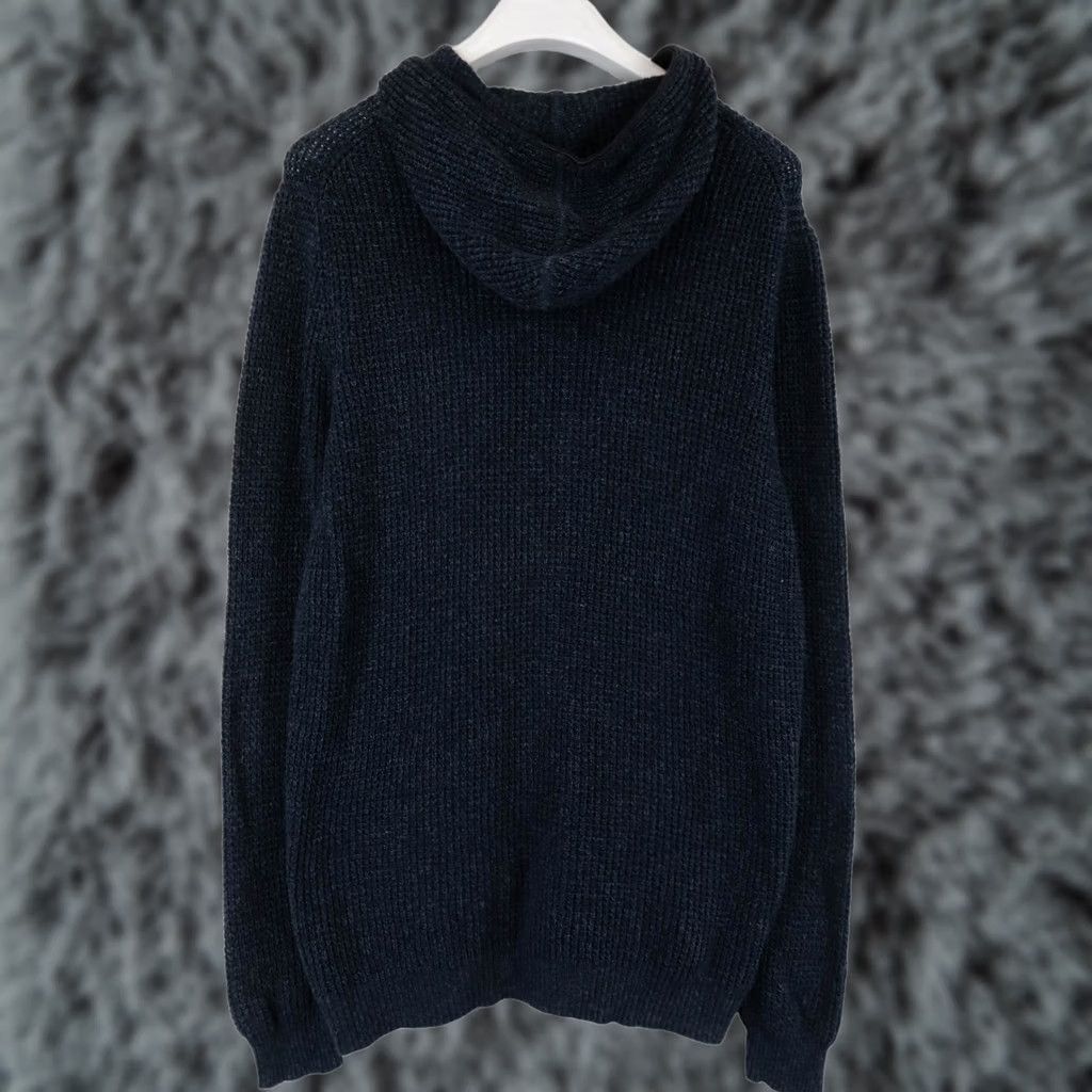 Massimo Dutti MASSIMO DUTTI Jumper Men's XL Full Zip Knitted Hooded Blue Cotton Linen Blend Size US XL / EU 56 / 4 - 1 Thumbnail