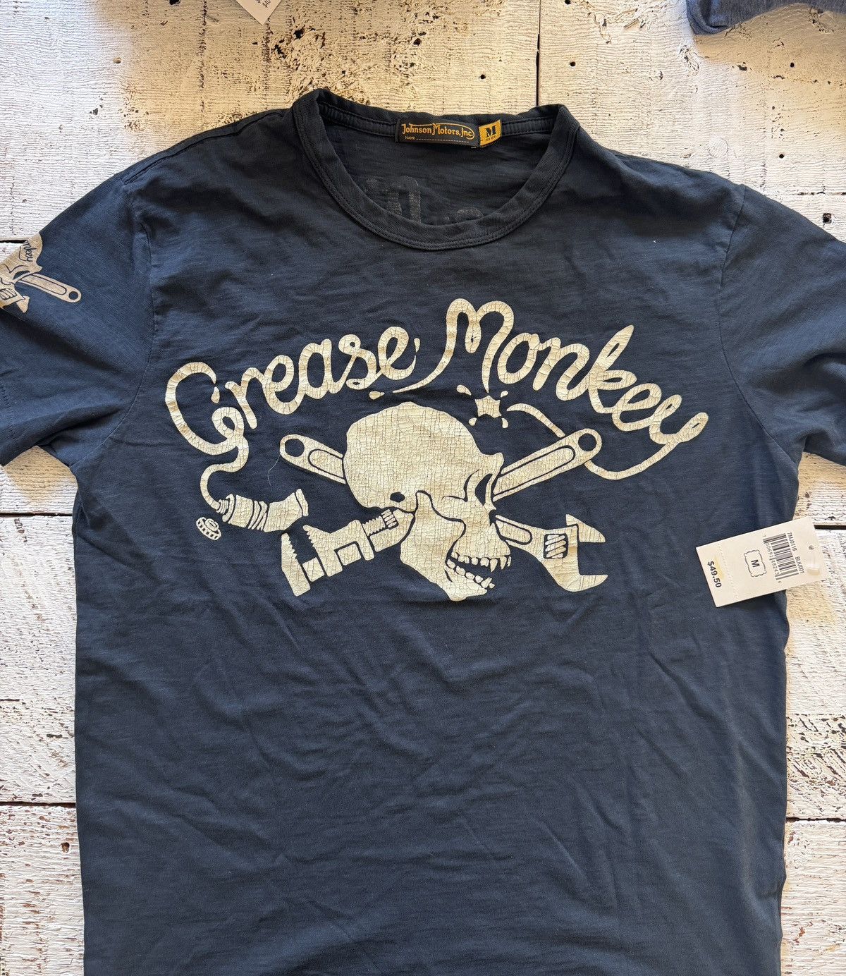 Johnson Motors × Vintage Grease monkey skull racing tshirt Size US M / EU 48-50 / 2 - 5 Thumbnail