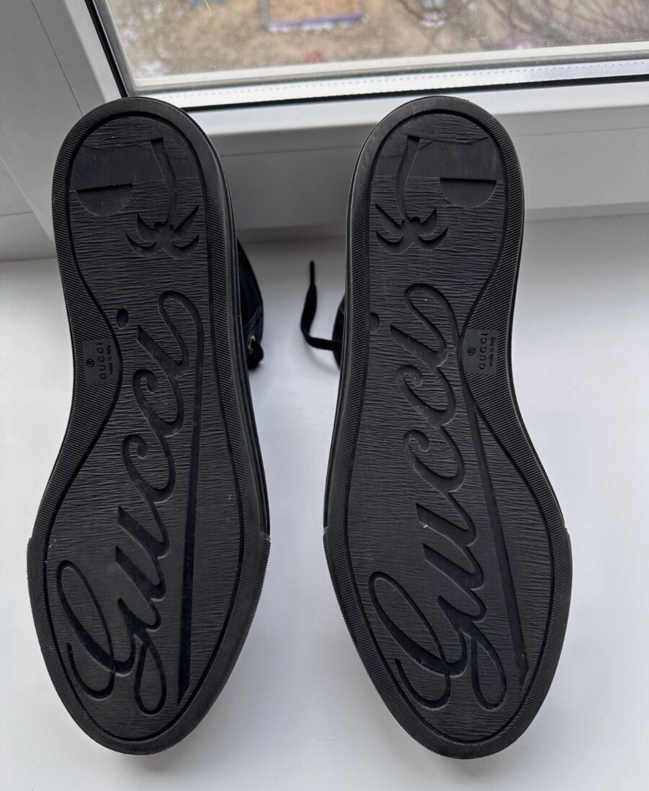 Gucci Gucci Men’s Black Leather Sneakers 423299 - Size 38 EU Rare Size US 6 / EU 39 - 12 Thumbnail