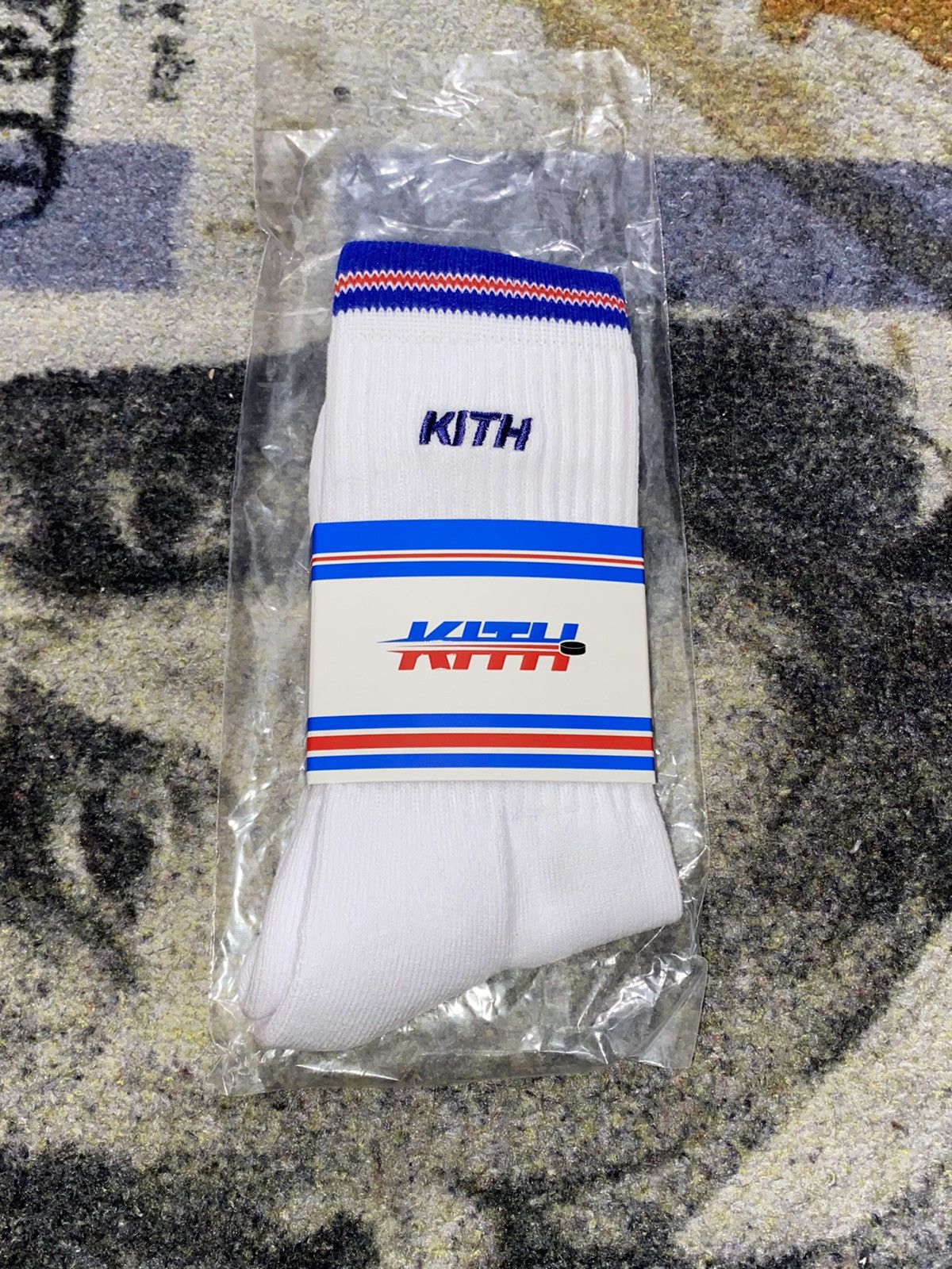 Kith × NHL Kith x New York Rangers Striped Crew Socks Size ONE SIZE - 1 Thumbnail