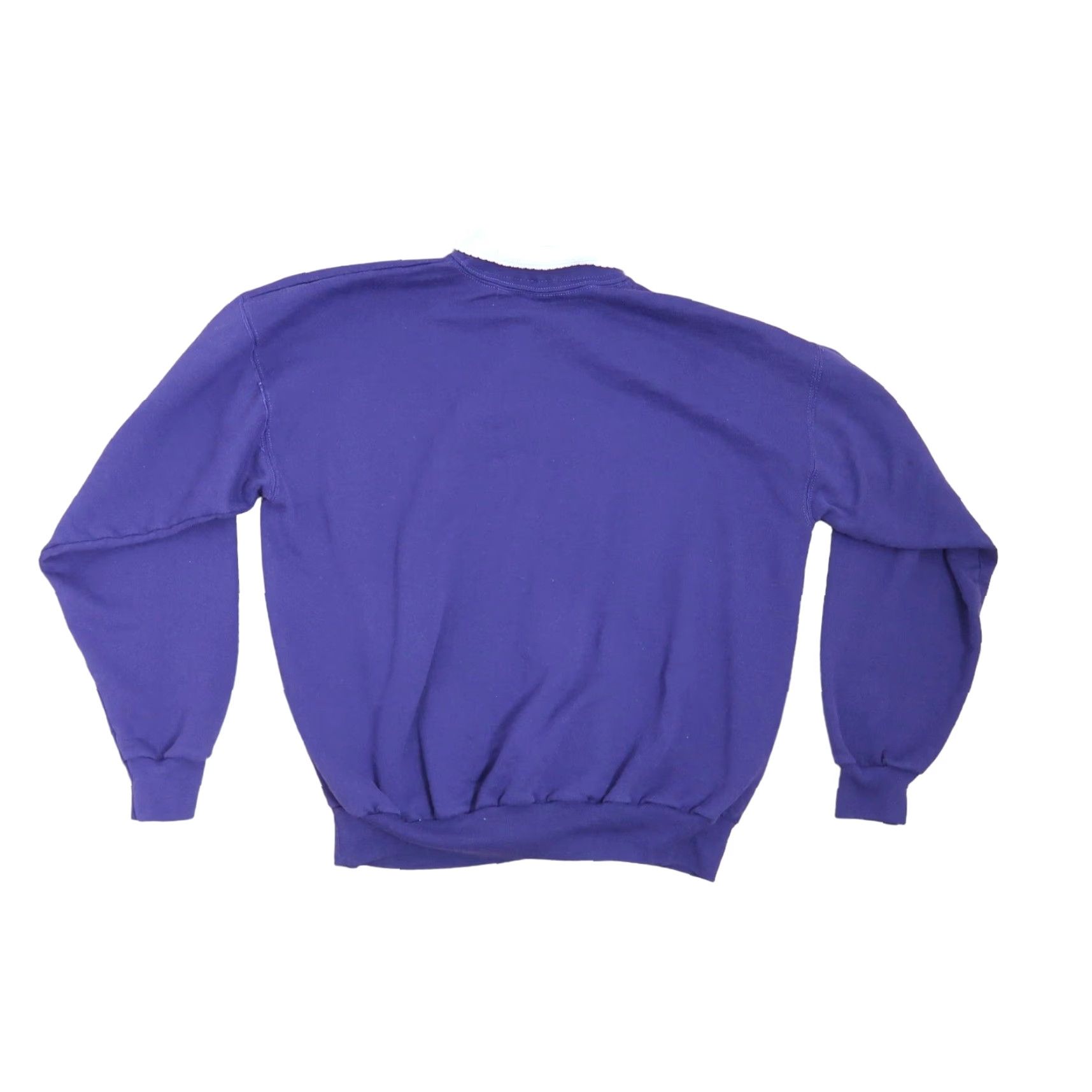 Vintage VINTAGE Morning Sun Sweatshirt Cat Embroidered Collared Purple L Women 90s Casual Pullover Long Sleeve Cotton / Polyester Size L / US 10 / IT 46 - 3 Thumbnail