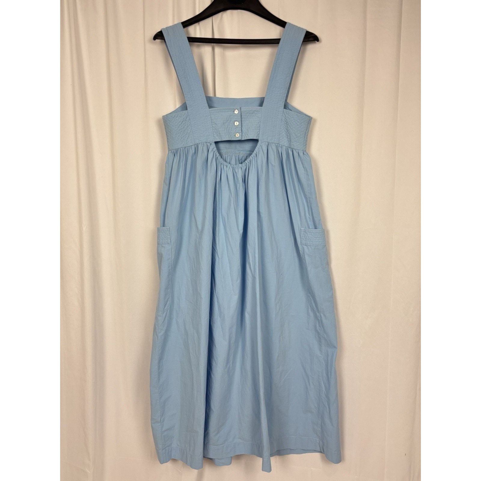 Madewell Madewell Blue Empire Waist Midi Dress Cutout Back Size 4 Size S / US 4 / IT 40 - 3 Thumbnail
