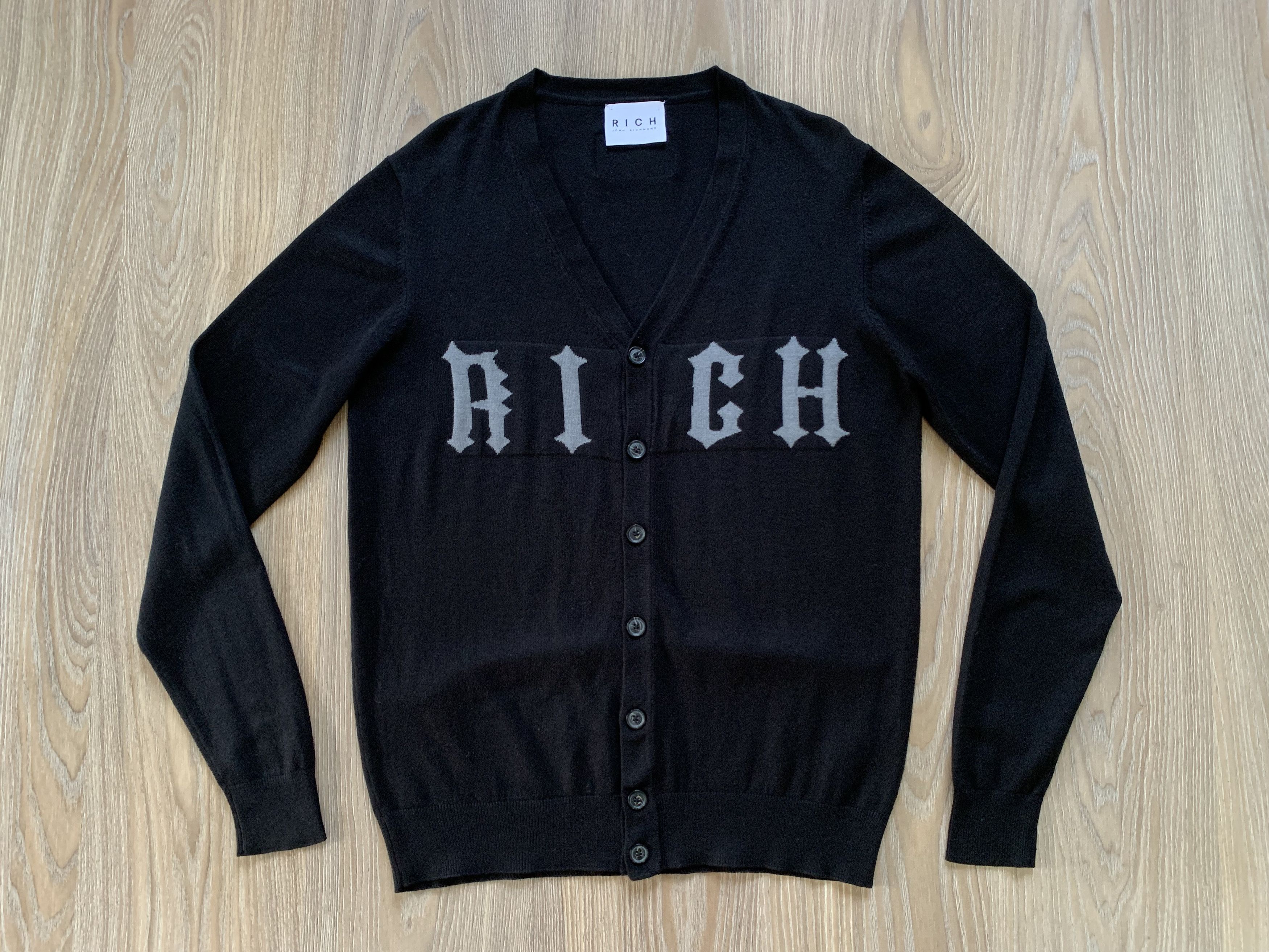 Designer × John Richmond John Richmond Black Cardigan Size US M / EU 48-50 / 2 - 2 Thumbnail
