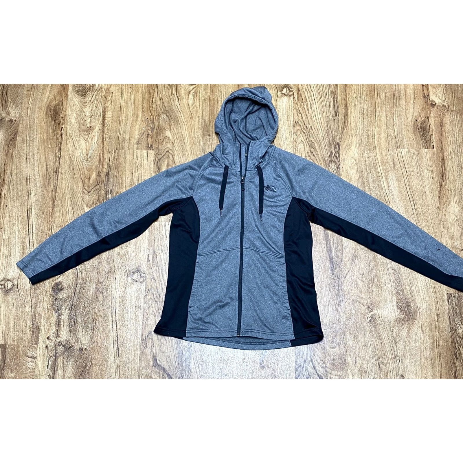 The North Face The North Face Women Jacket Zip Hoody Gray Black 2 Front Pockets Winter Fall Paisley Softshell Size L / US 10 / IT 46 - 3 Thumbnail