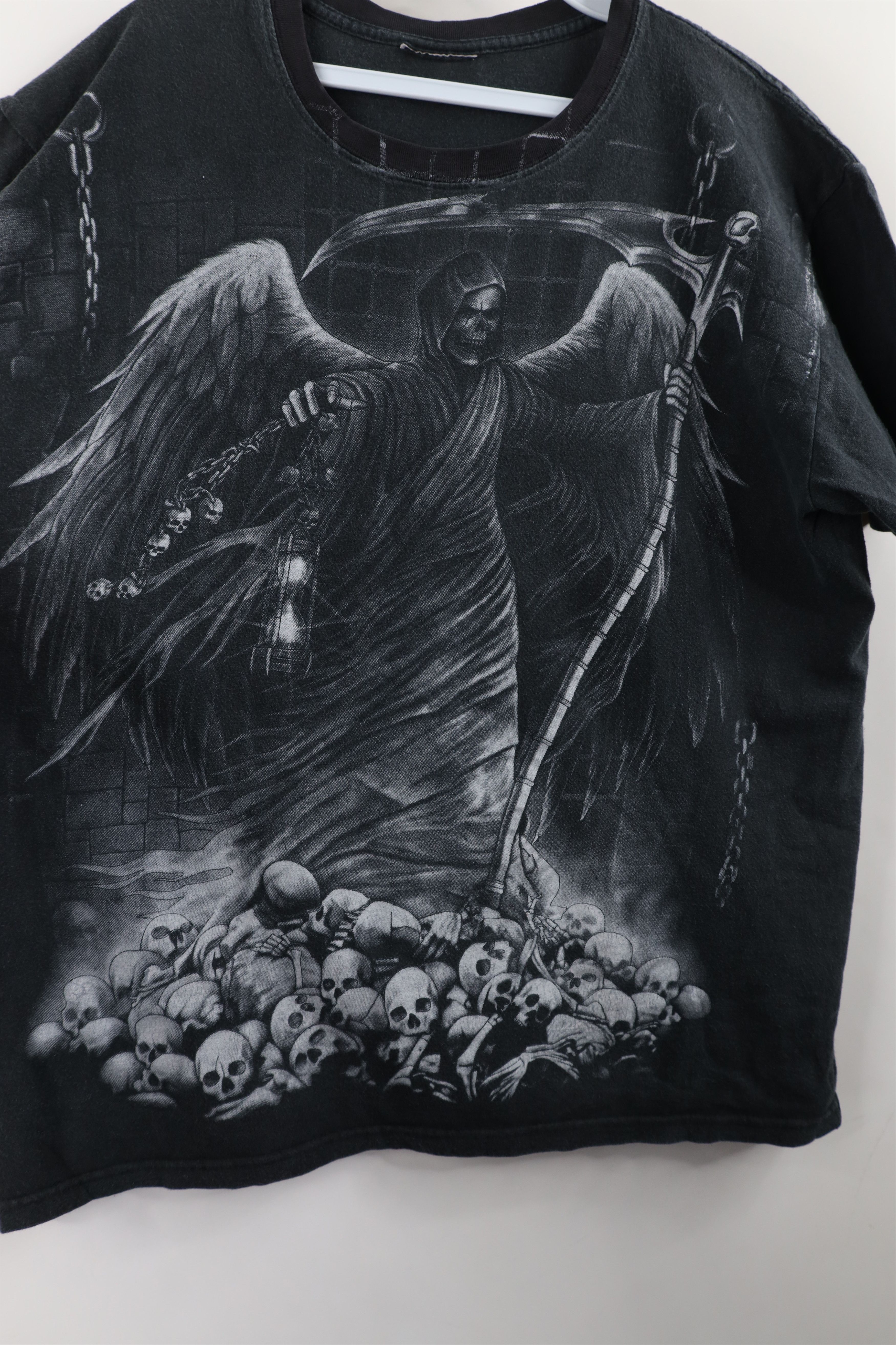 Vintage Vintage 90s Y2K Streetwear Grim Reaper Skull MMA T-Shirt Size US M / EU 48-50 / 2 - 4 Thumbnail