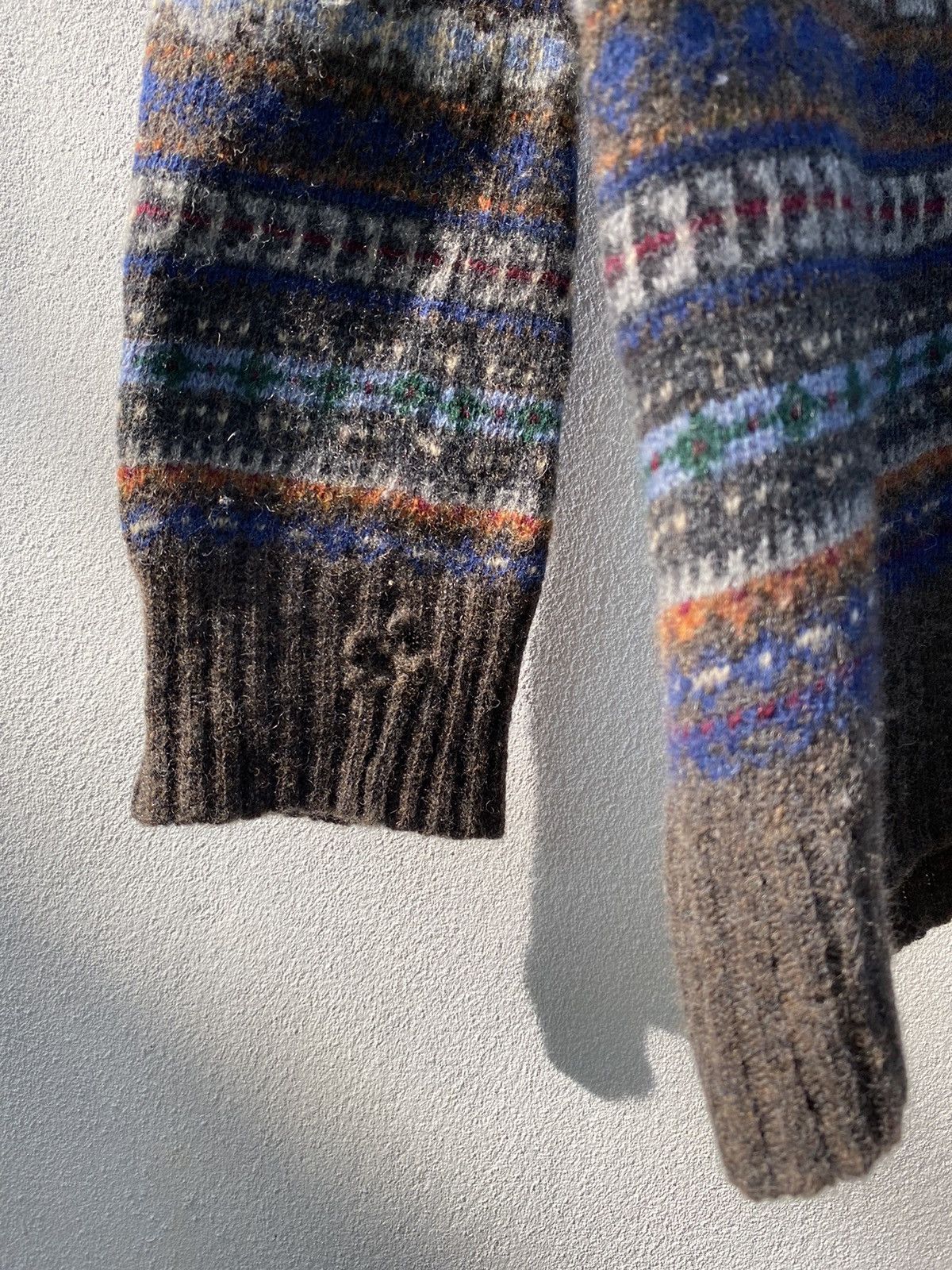Journal Standard JOURNAL STANDARD Blue-Brown Fair Isle Wool Cardigan Size M / US 6-8 / IT 42-44 - 13 Thumbnail