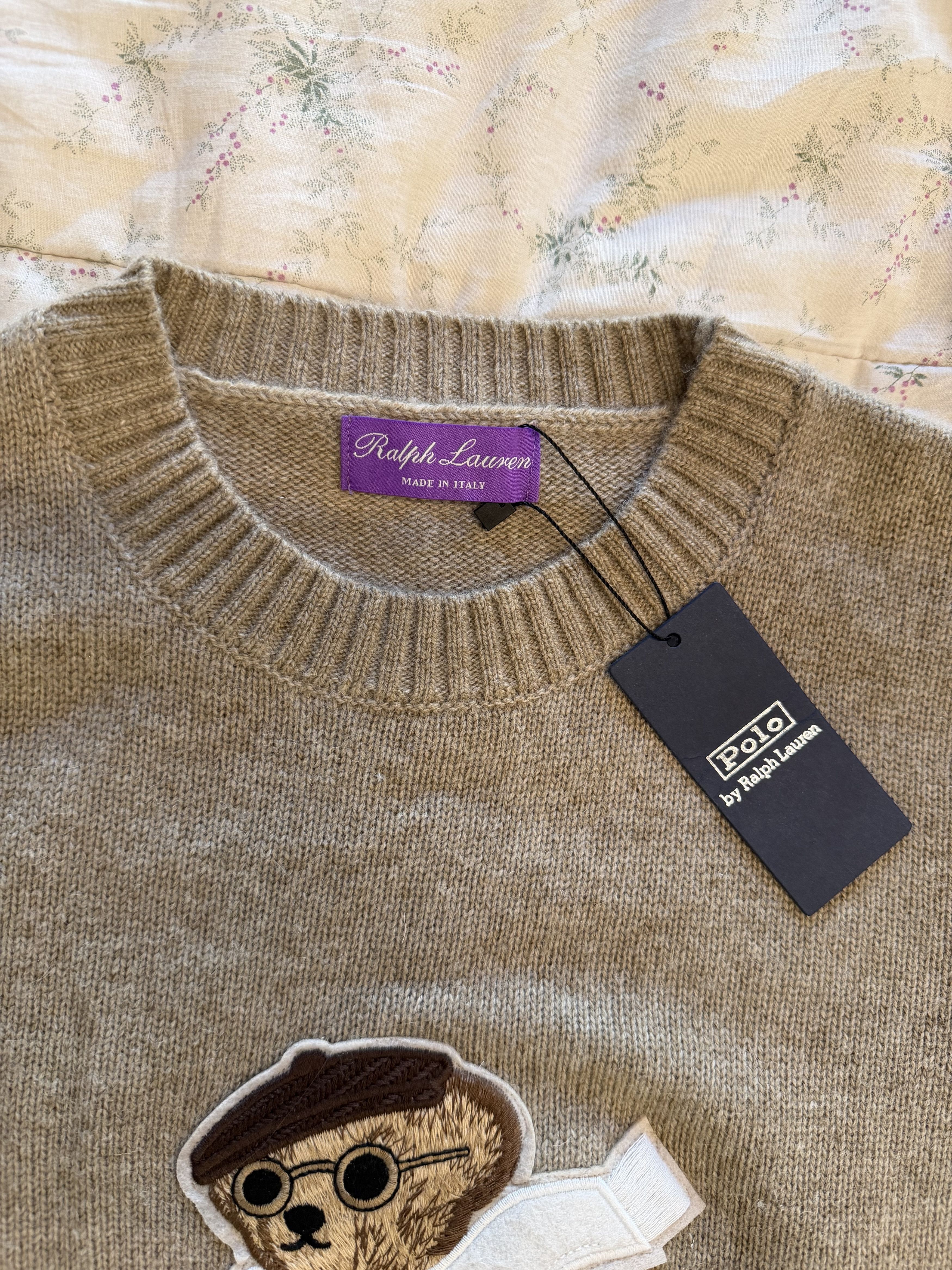 Polo Ralph Lauren Polo Ralph Lauren Bear Cashmere Sweater Size US L / EU 52-54 / 3 - 3 Thumbnail