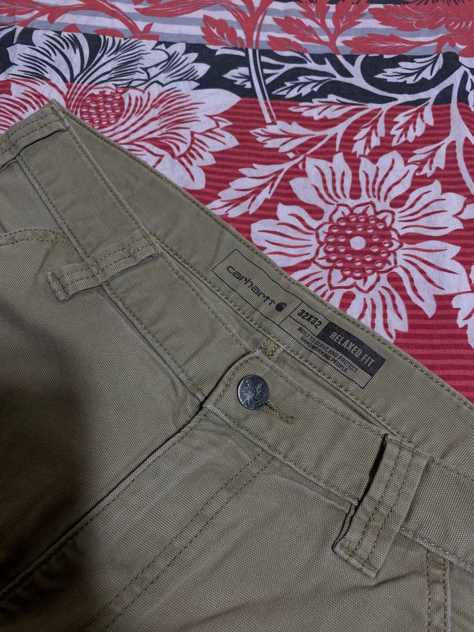 Carhartt × Japanese Brand Crazy Crash Dirty Baggy Faded Jean Japan Avant Garde Style Size US 32 / EU 48 - 16 Thumbnail