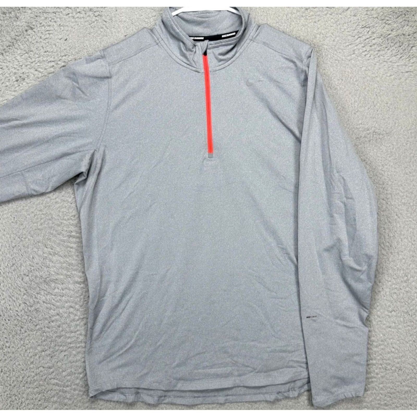 Nike Nike Running Shirt Women Medium Dri-Fit Grey Quarter Zip Pullover Stretch Ladies Size M / US 6-8 / IT 42-44 - 4 Thumbnail
