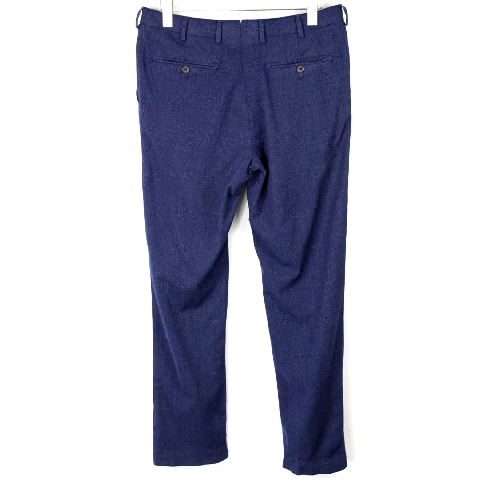 Suitsupply Suitsupply Brescia Trousers Men's UK 42L Wool Zip Fly Classic Blue Tapered Front Flat Front Size Big & Tall Wool Size US 42 / EU 58 - 2 Thumbnail