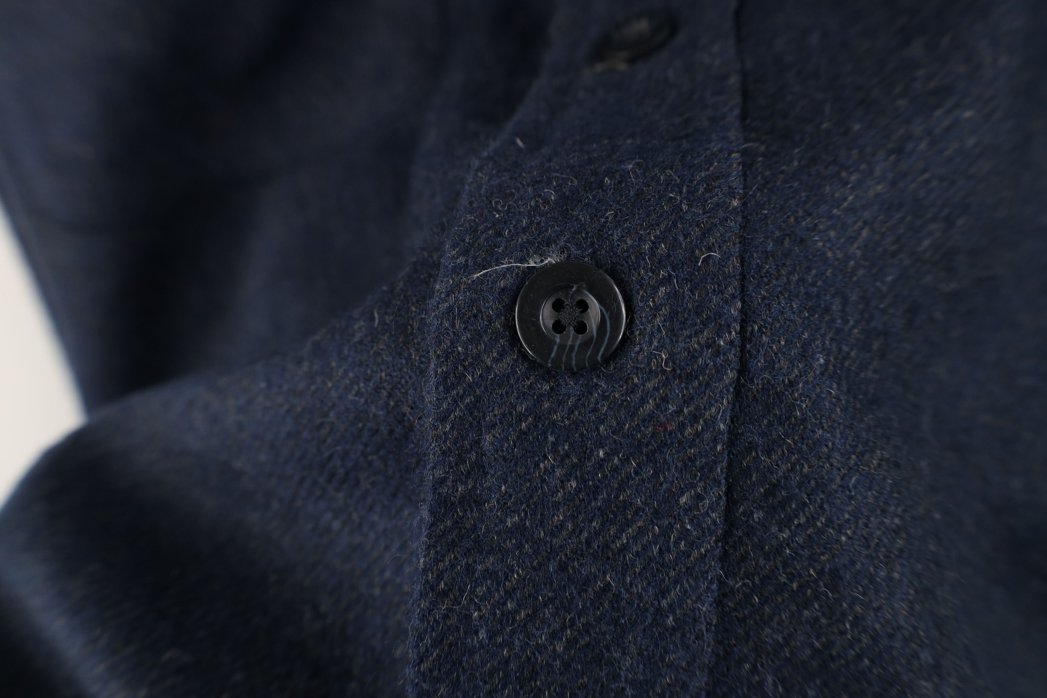 Vintage Vintage 90s Streetwear Wool Blend CPO Button Shirt Blue Size US M / EU 48-50 / 2 - 5 Thumbnail