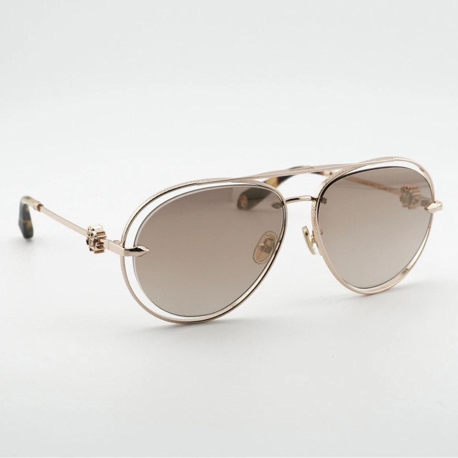 Roberto Cavalli Roberto Cavalli SRC032M Rose Gold Sunglasses 300G NEW Size ONE SIZE - 4 Thumbnail