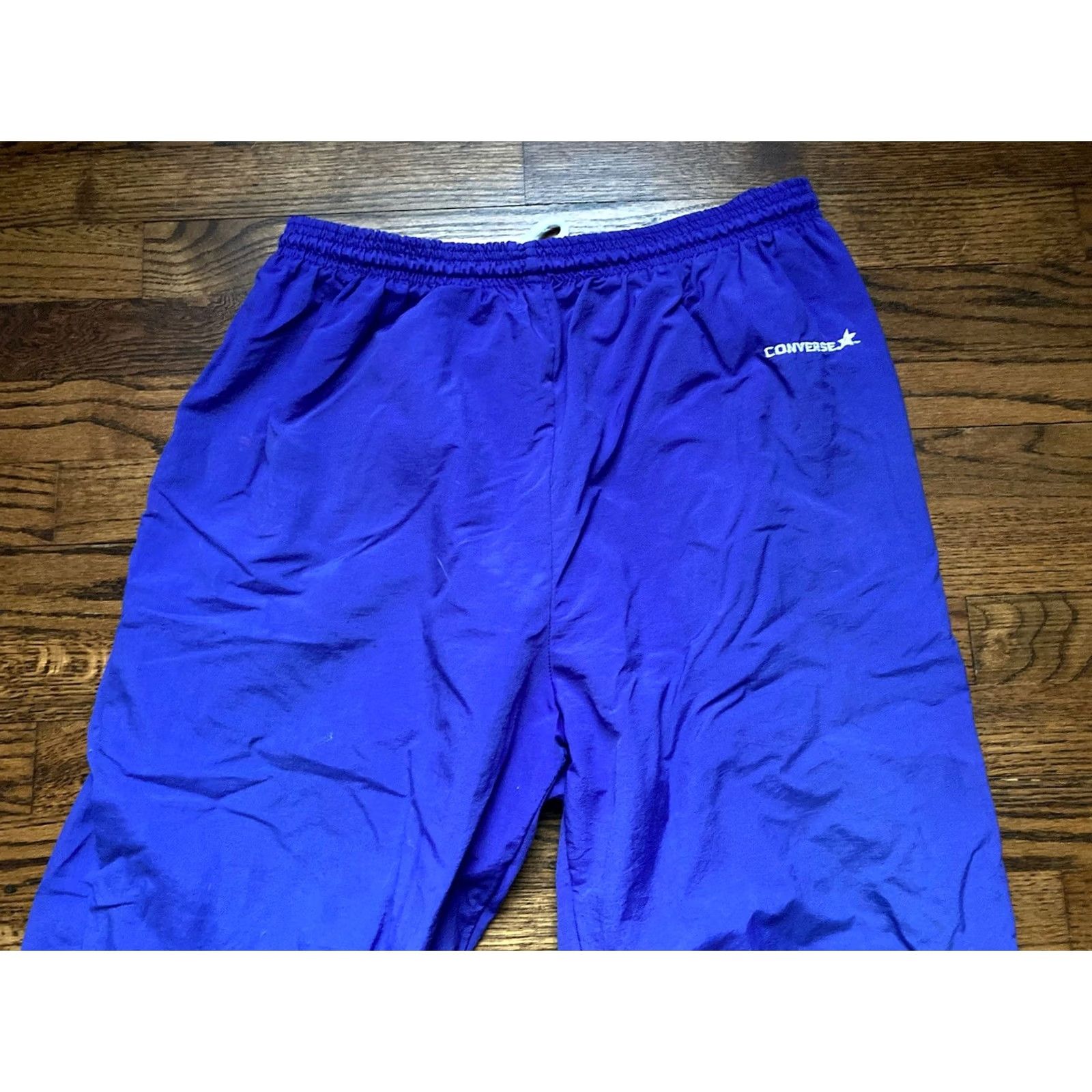 Converse VINTAGE Converse Sweatpants Gym Workout Jogger Pants USA Made Mens XL Blue Size US 36 / EU 52 - 2 Thumbnail