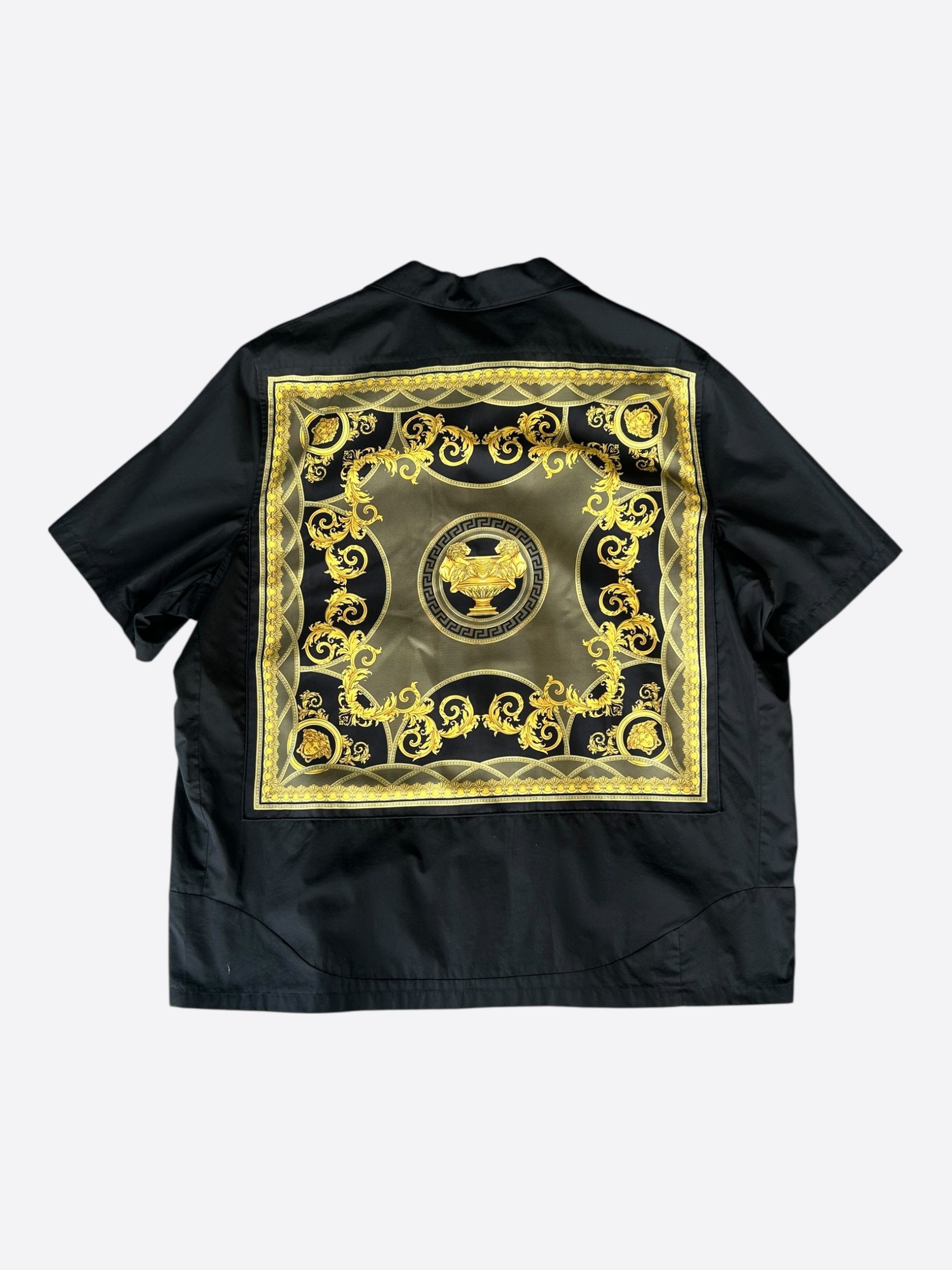 Versace Versace Black & Gold Baroque Button Up Shirt Size US XXL / EU 58 / 5 - 2 Thumbnail