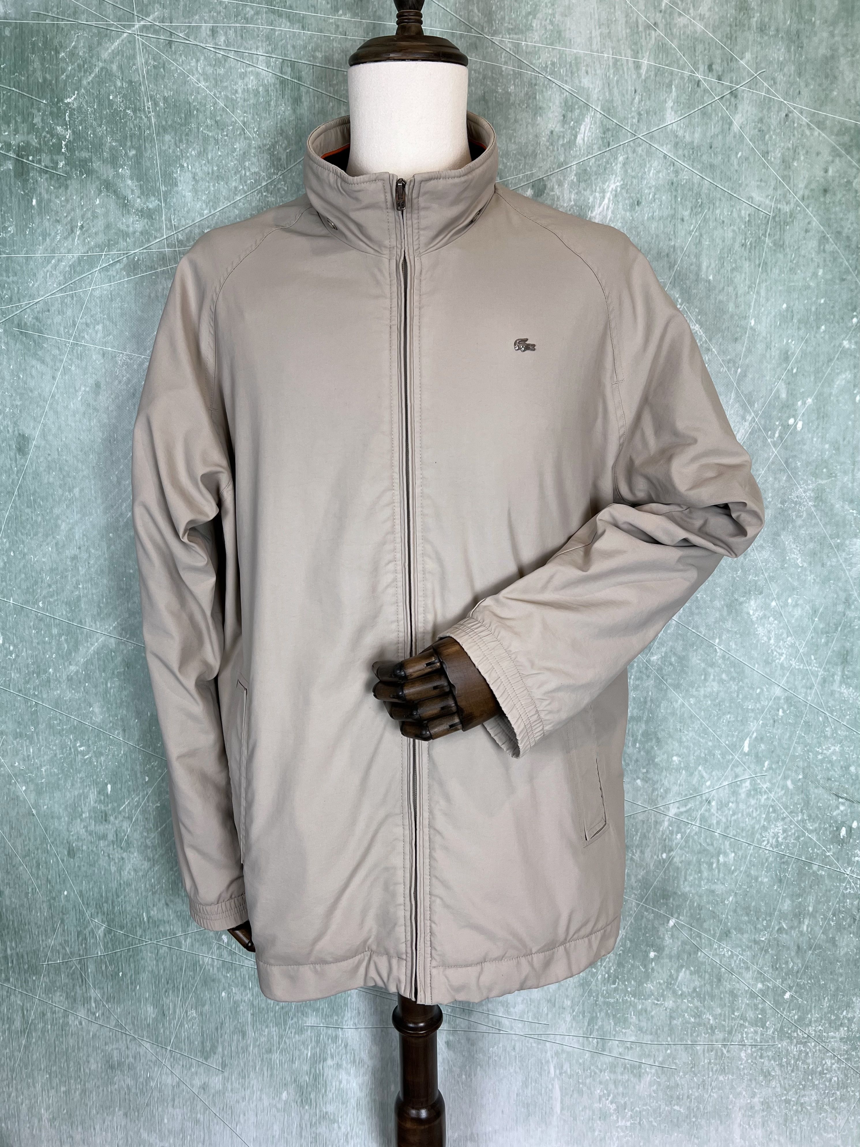 Lacoste Vintage Lacoste Jacket Fleece Lined Sz 50/4 Metal Logo Beige Size US L / EU 52-54 / 3 - 1 Thumbnail