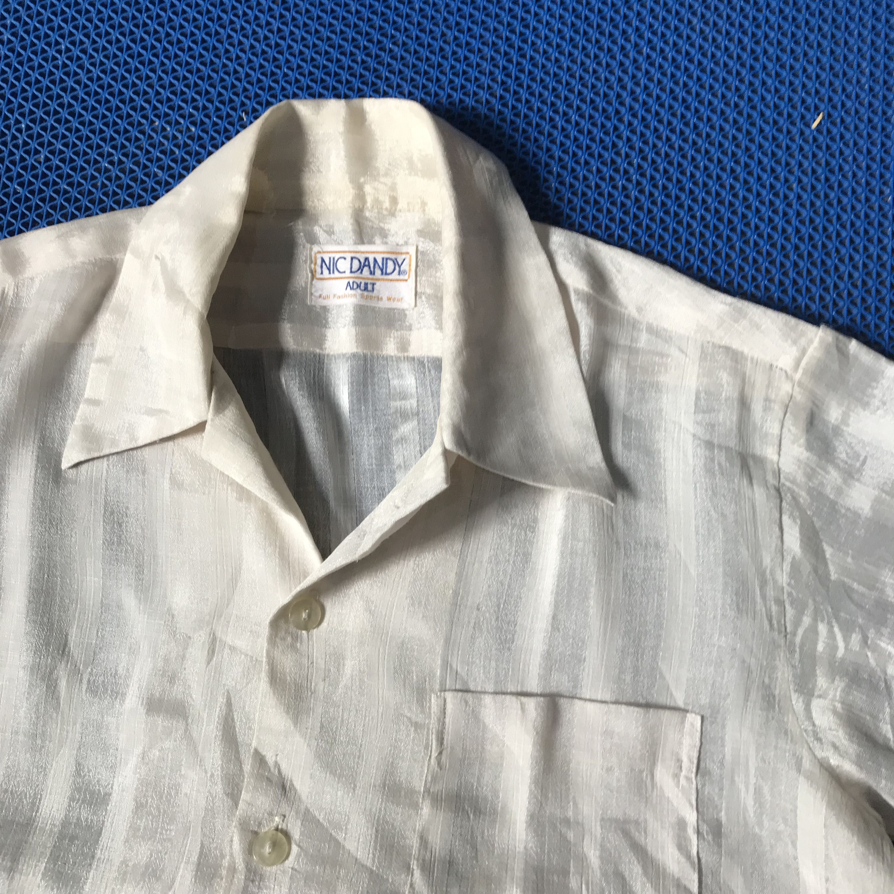 Dandy's Vintage Nic Dandy shirt sheer top transparent Open Colar Size US M / EU 48-50 / 2 - 2 Thumbnail