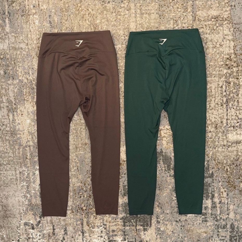 Gymshark Gymshark Green & Brown Leggings Size Large Size 24" / US 00 / IT 34 - 2 Thumbnail