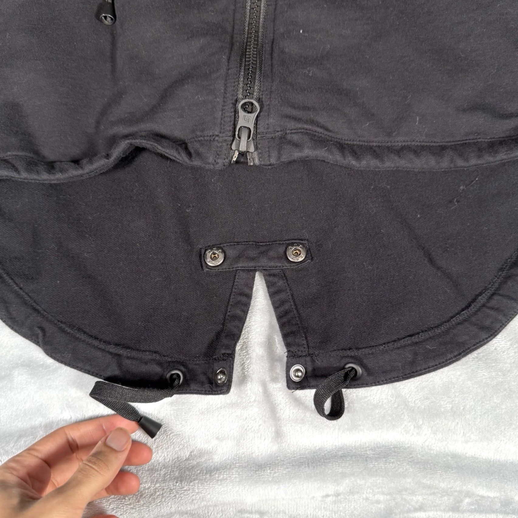 Blanc Noir Blanc Noir Yolo Anorak Coat Jacket Womens S Oversized Long Fit Stretch Black Jacket Womens S Black Cotton Zip Long Sleeve Hipster Casual Vintage: No Size S / US 4 / IT 40 - 2 Thumbnail