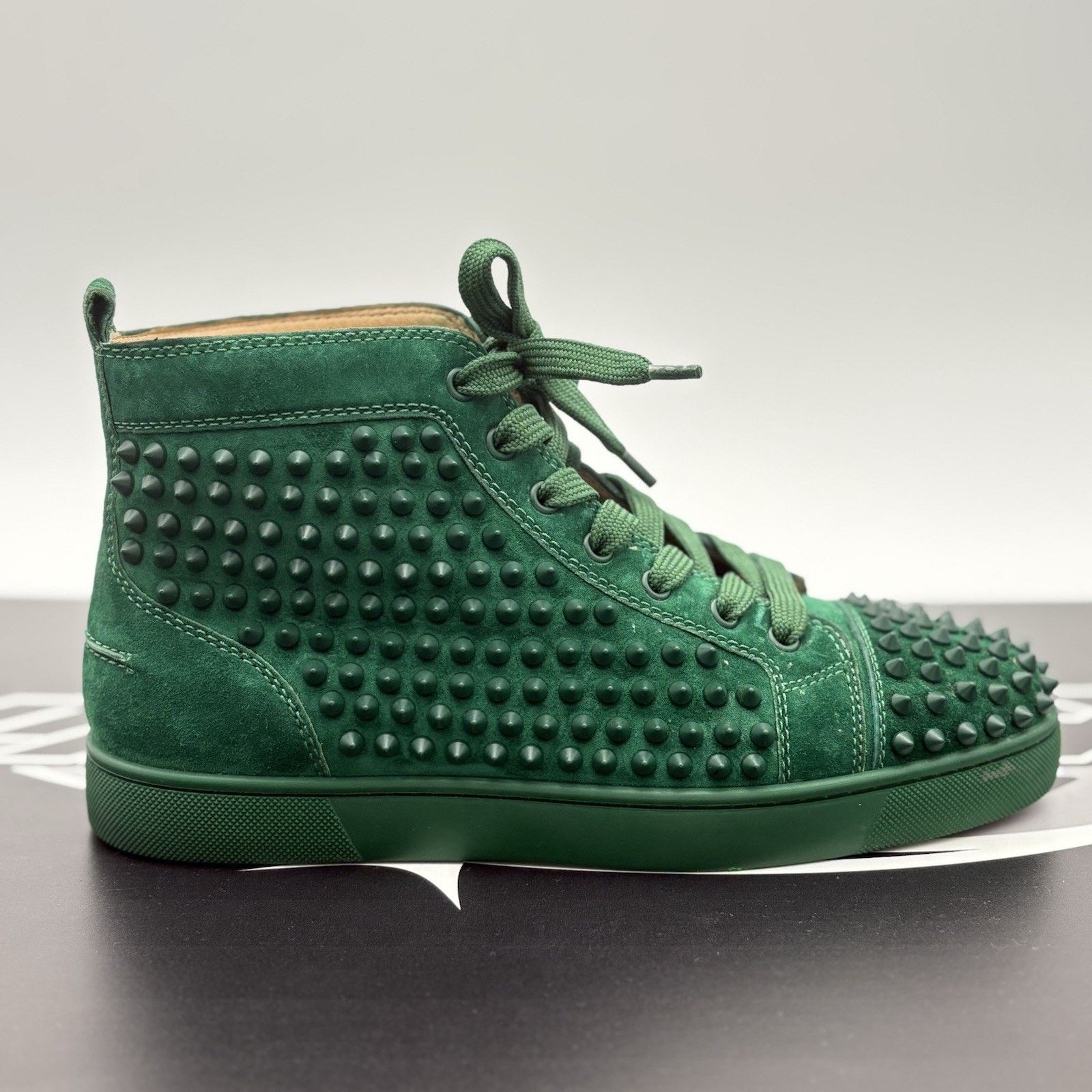 Christian Louboutin Spikes ' Green ' EXCELLENT CONDITION!
