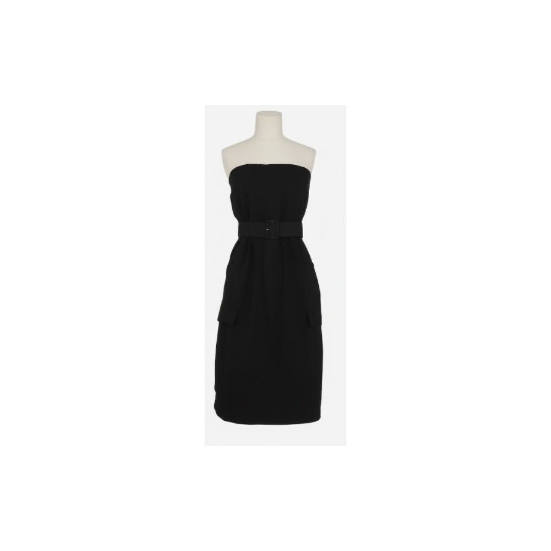 Saint Laurent Paris oc11z1125 Robe Drill De Coton Leger Dress in Noir Size M / US 6-8 / IT 42-44 - 1 Preview
