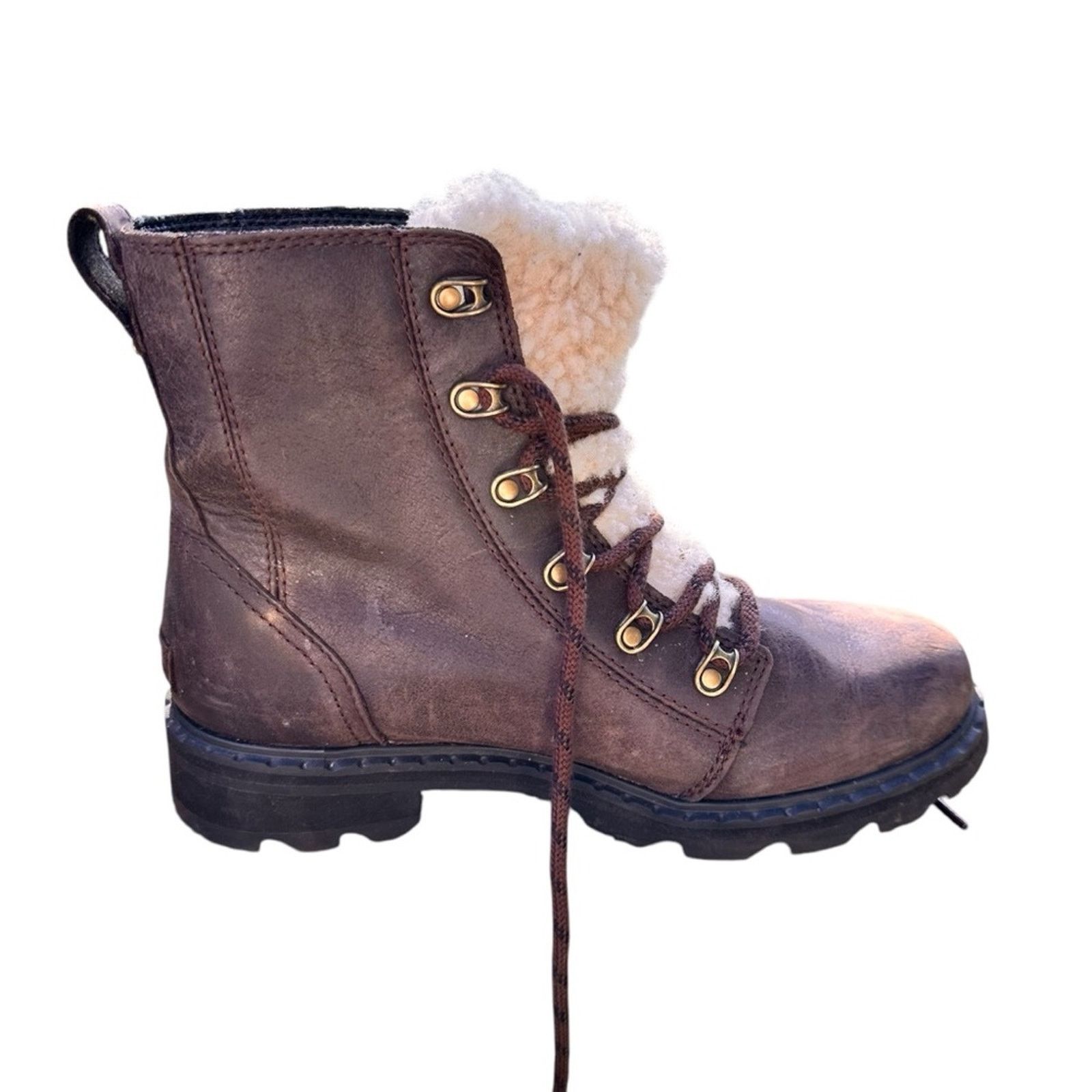 SOREL Sorel Lennox Lace Cozy Shearling Waterproof Boots - Size 8 Size US 8 / IT 38 - 13 Thumbnail